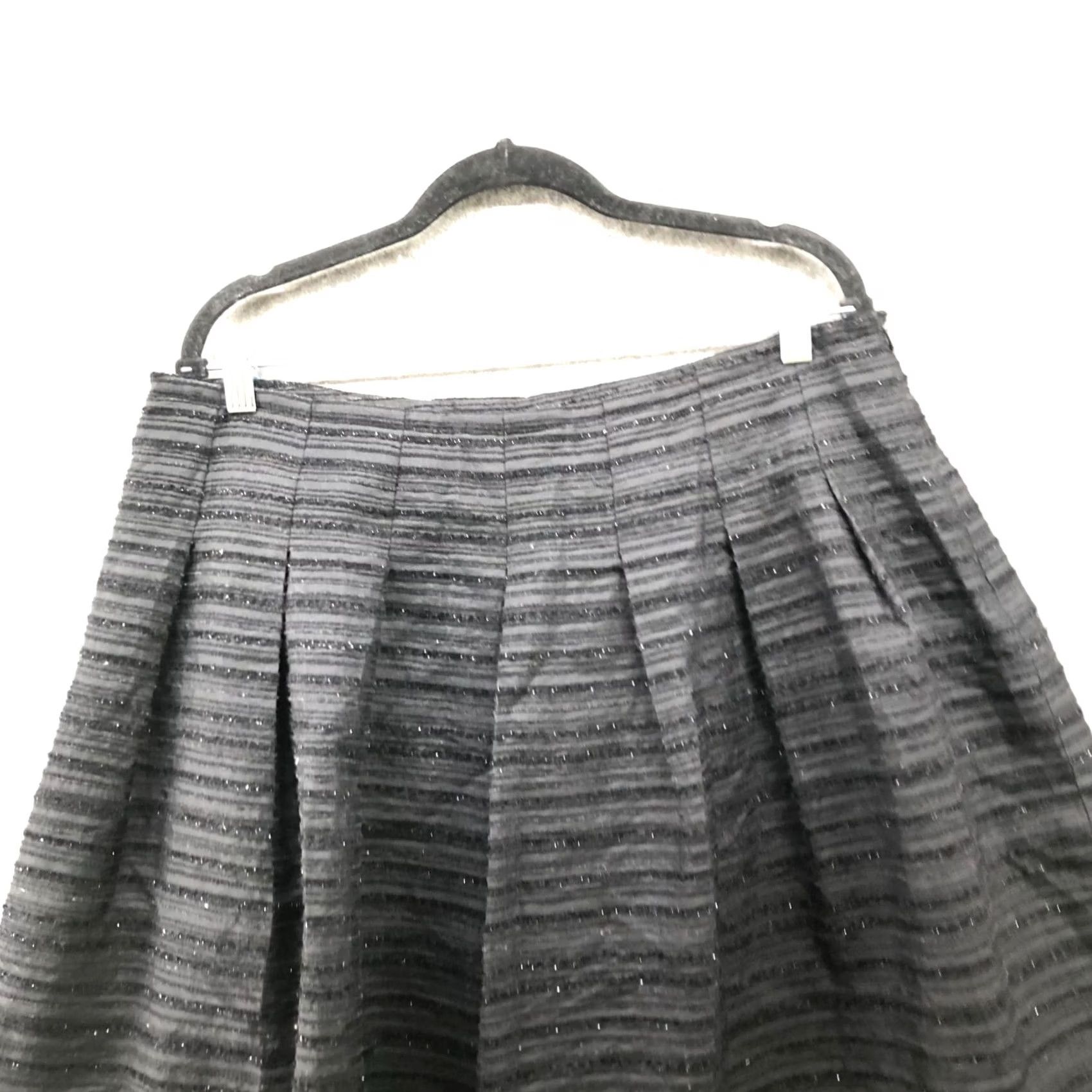 Talbots VINTAGE Talbots Textured Taffeta Pleated Skirt Size 14 Black Metallic Holiday A-Line Size 36" / US 14 / IT 50 - 3 Thumbnail