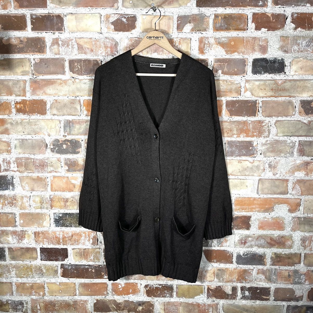 トップス 90s jil sander cashmere knit dark brown Jil Sander 1990 Cashmere Cardigan Brown Sweater 90s