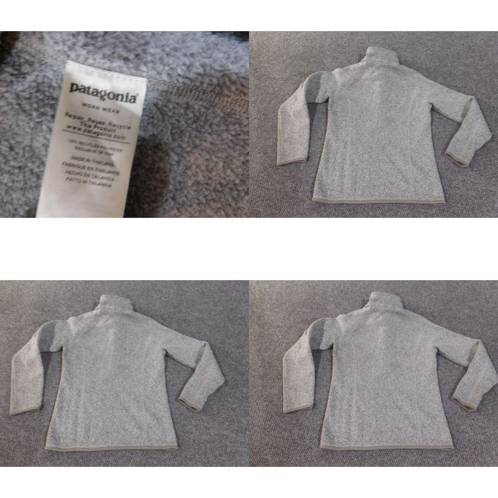 Patagonia Patagonia Sweater Womens Medium Gray 1/4 zip Outdoor Pullover Knit Logo Mock Neck Long Sleeve Regular Classic 1/4 Zip Outdoor Womens Size M / US 6-8 / IT 42-44 - 8 Thumbnail