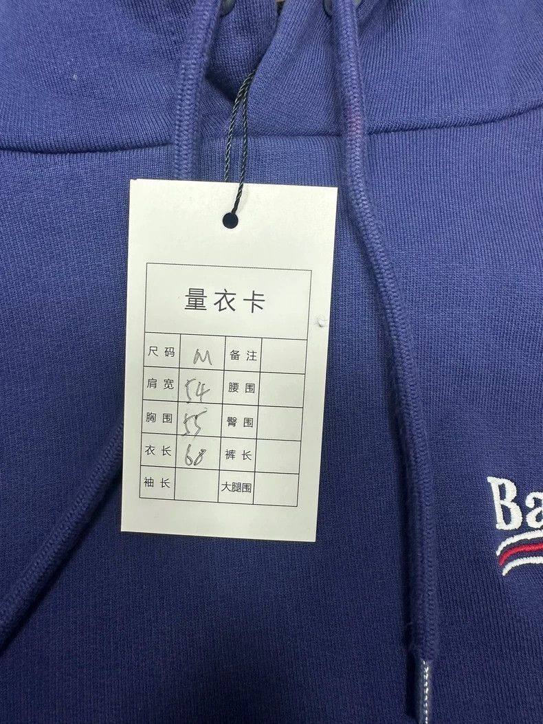 Balenciaga Balenciaga Blue embroidery of cola hoodie Size US M / EU 48-50 / 2 - 6 Thumbnail