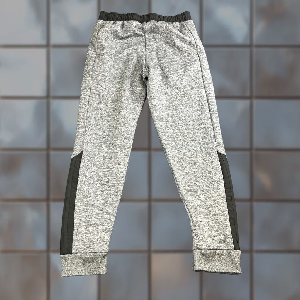 Adidas Adidas Mens Track Pants Sweat Joggers Small S Grey Black Zip Pockets Size US 29 - 1 Thumbnail