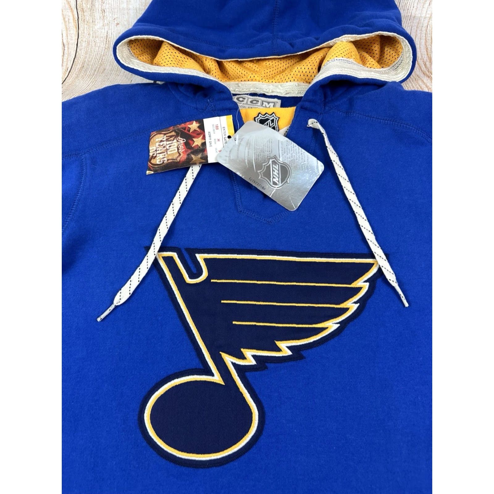 NHL NWT Men's NHL St. Louis Blues Hockey Lace Up Sweatshirt Pullover Size Small Size US S / EU 44-46 / 1 - 4 Thumbnail