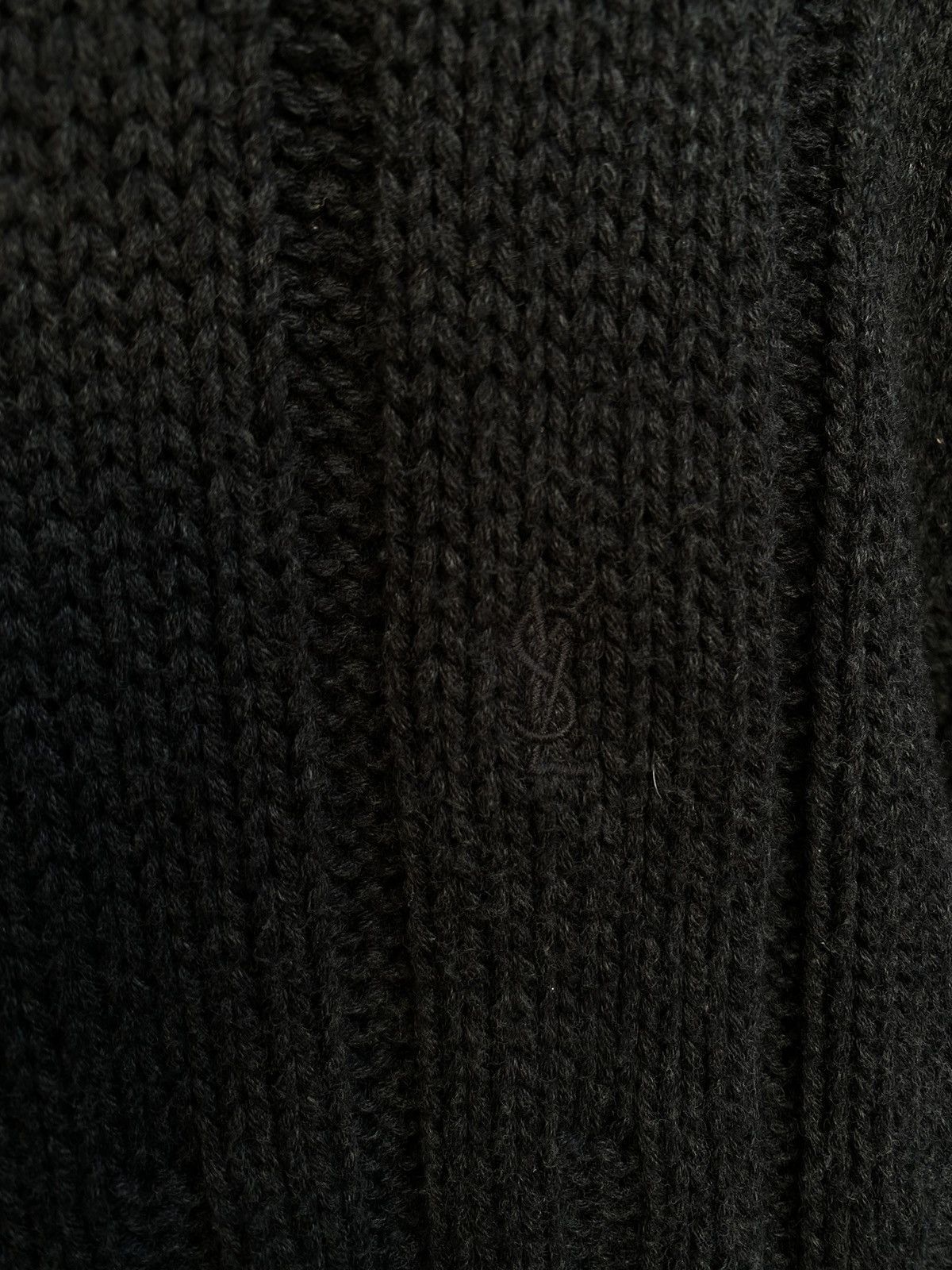 Yves Saint Laurent Thick YSL Sweater Turtleneck Black/Grey Size US L / EU 52-54 / 3 - 2 Thumbnail