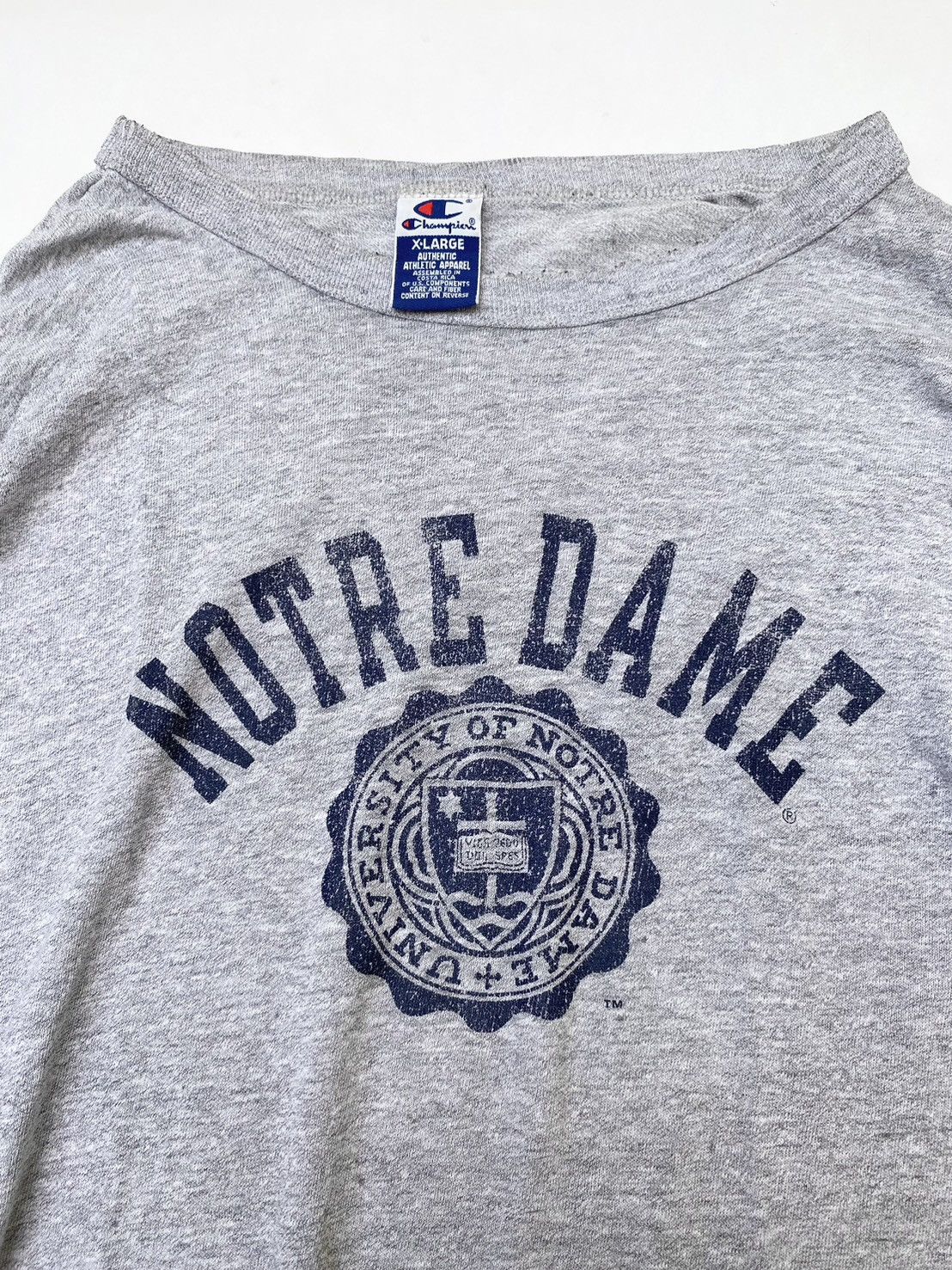 Champion × Vintage Vintage Champion Notre Dame Tee Size US XL / EU 56 / 4 - 2 Thumbnail