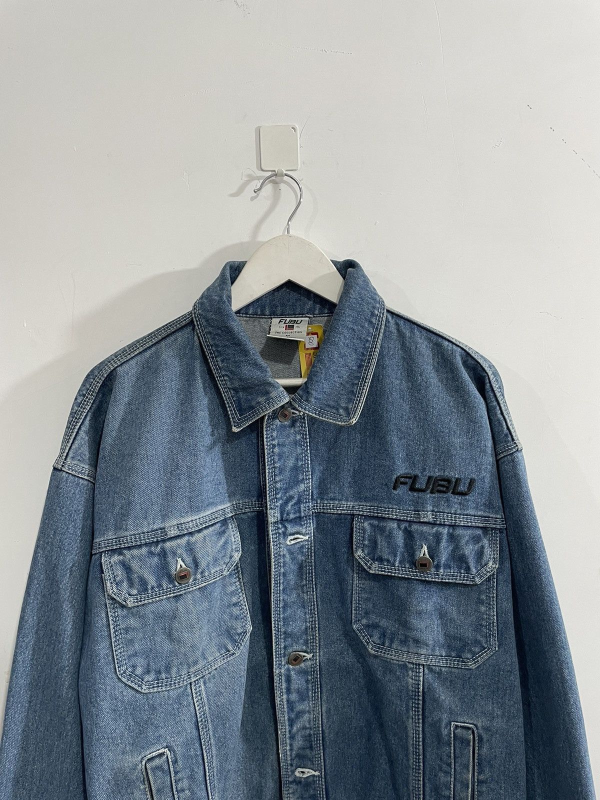 Fubu 90s Fubu hip hop denim embroidery logo Y2k style Size US XL / EU 56 / 4 - 3 Thumbnail