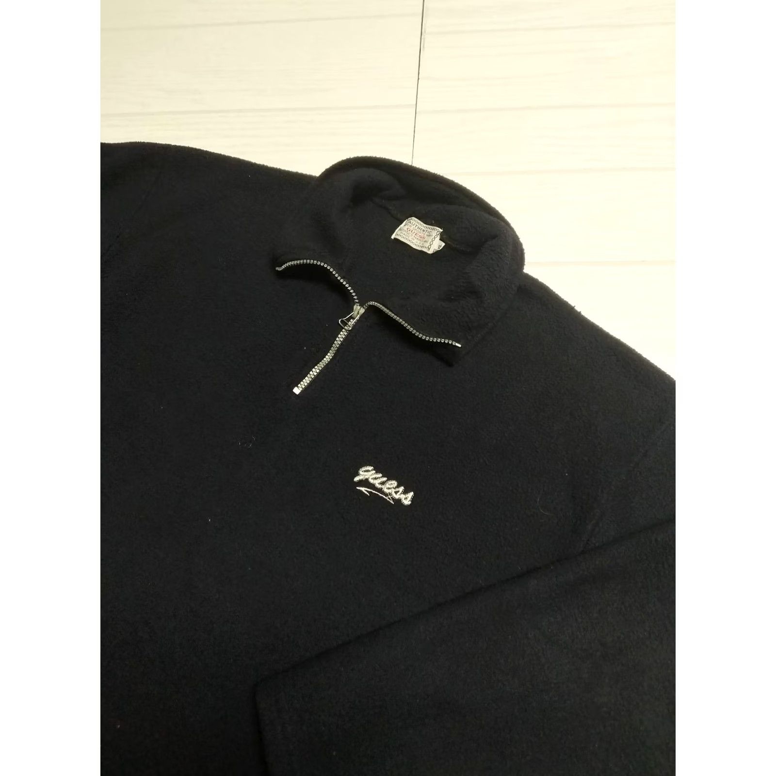 Guess Vintage Guess Quilted Fleece Georges Marciano USA Made Navy Blue Unisex Adults Sweater Size US XXL / EU 58 / 5 - 3 Thumbnail