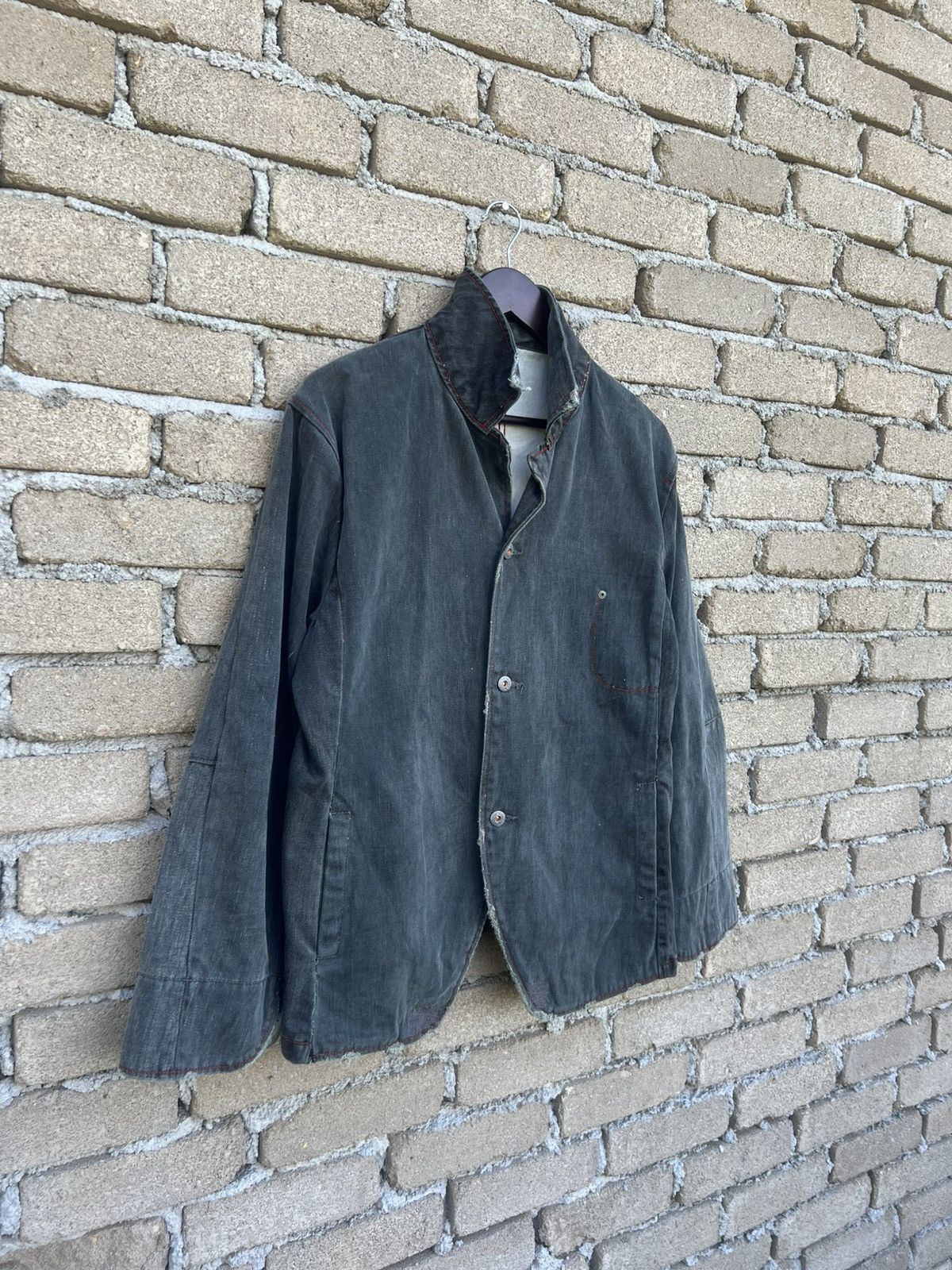 Japanese Brand Royal Blue Denim Jacket Button Up Size US L / EU 52-54 / 3 - 3 Thumbnail