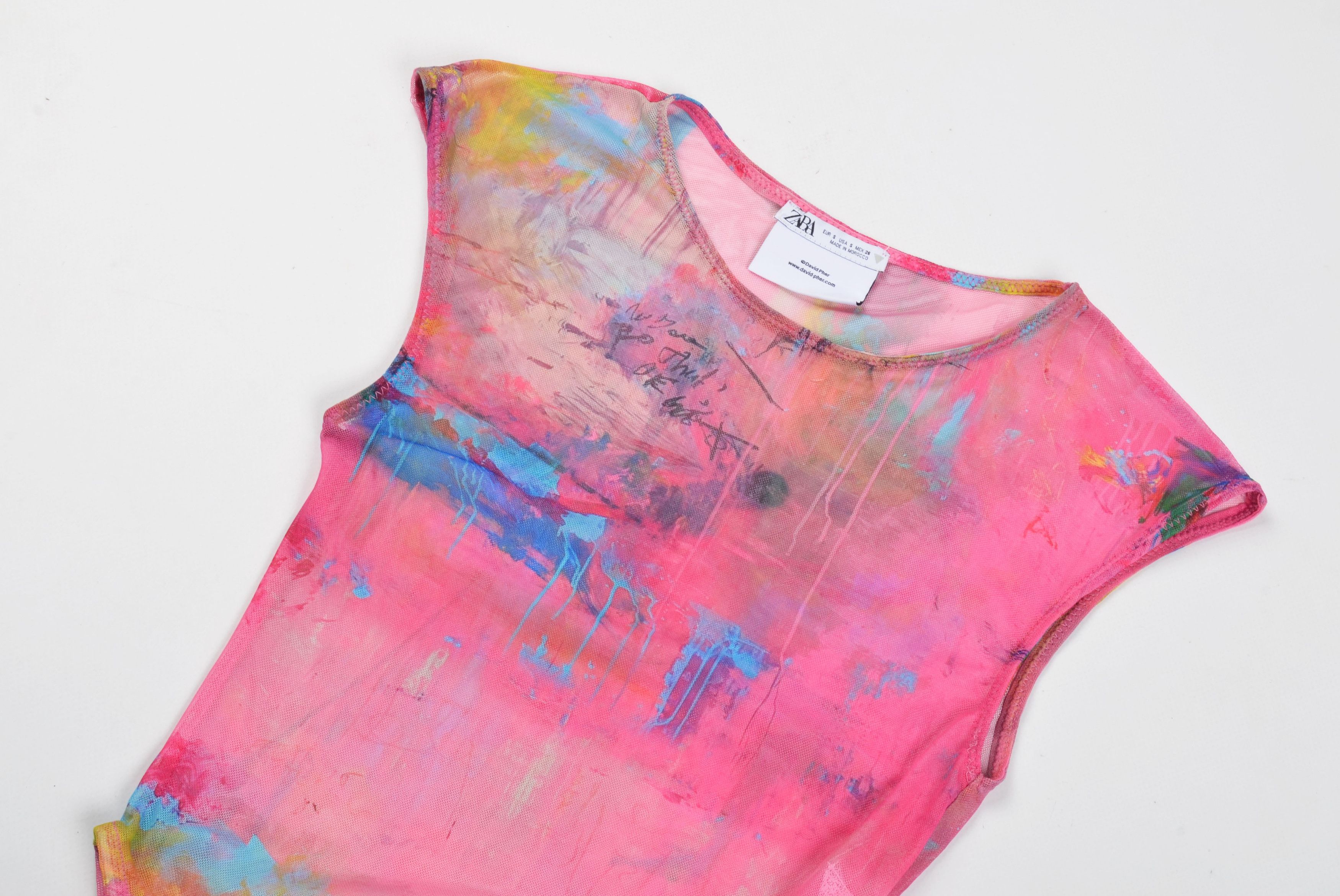 Zara Zara David Pher Sleeveless Mesh Art Bodysuit Size S / US 4 / IT 40 - 4 Thumbnail