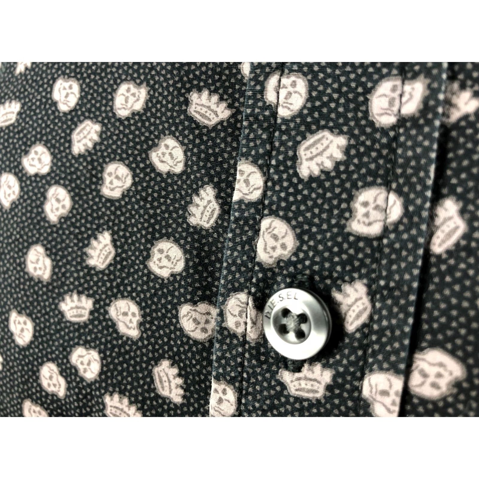 Diesel Diesel Shirt Mens L Black Men Size Cotton Blend Patterned Size US L / EU 52-54 / 3 - 7 Thumbnail