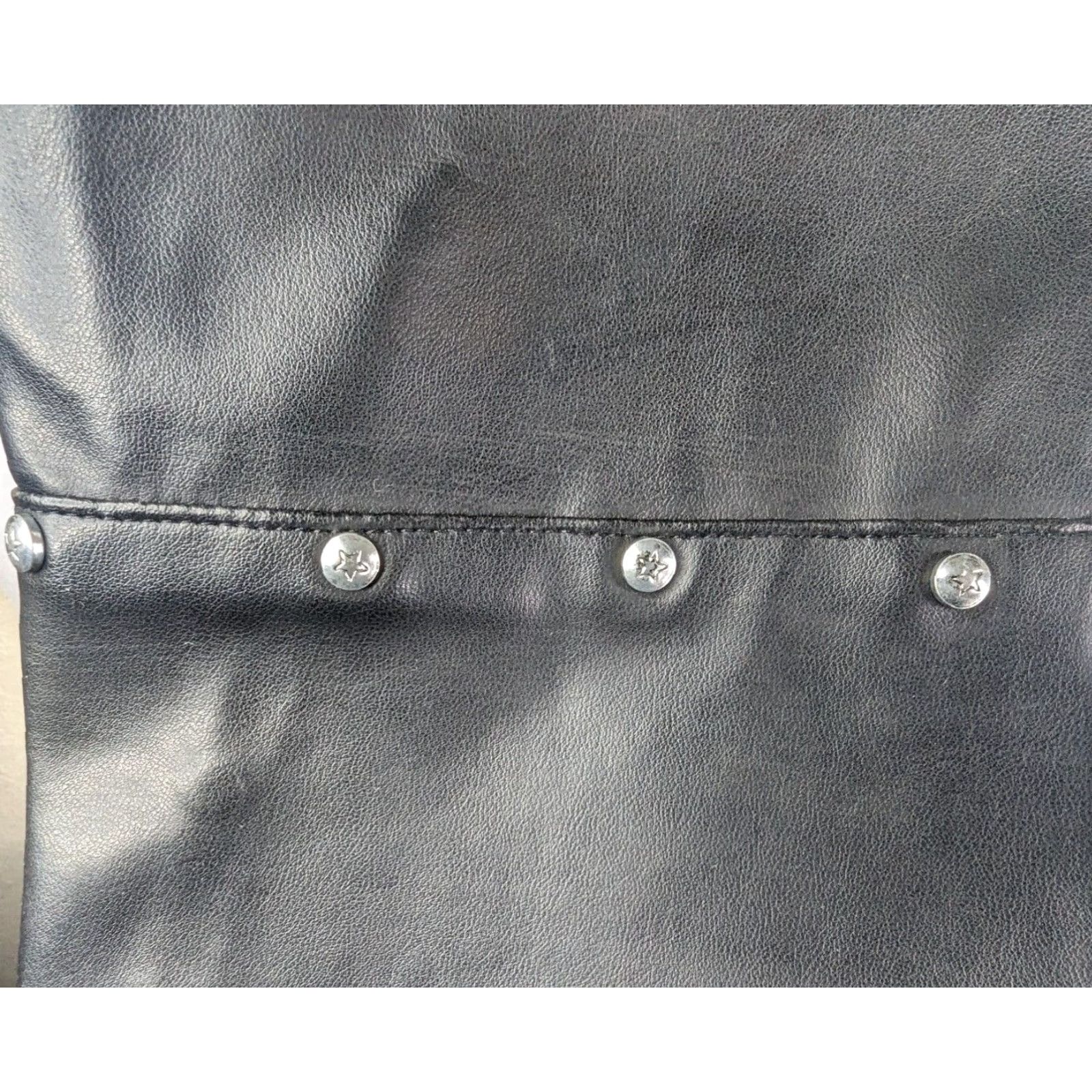 Vintage VINTAGE Rockies Pants Womens 25 Black Leather Studded Long Size 42" / US 20 - 2 Thumbnail