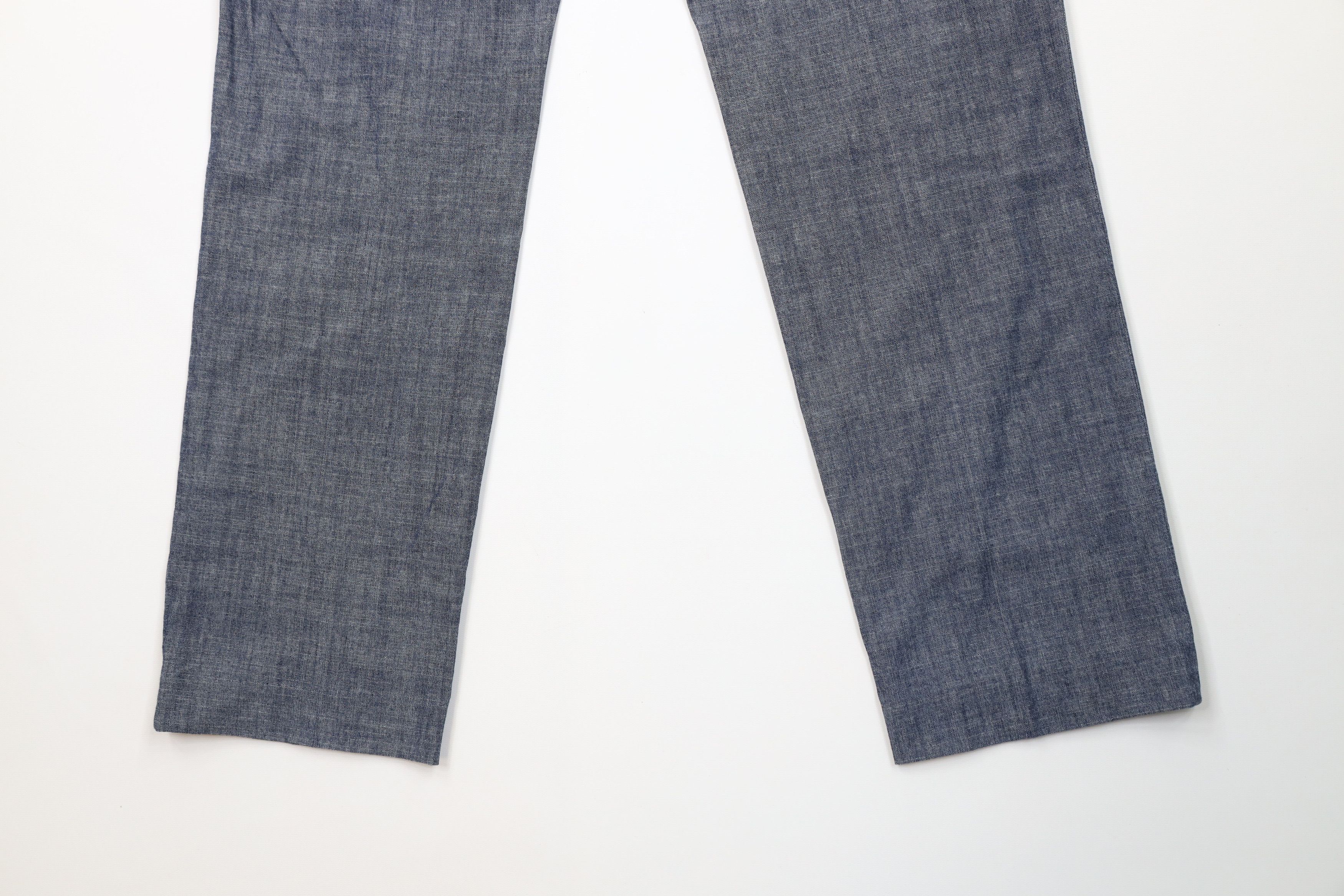 J.Crew J Crew Slim Fit Chambray Straight Leg Chino Pants Blue Size US 31 - 10 Thumbnail