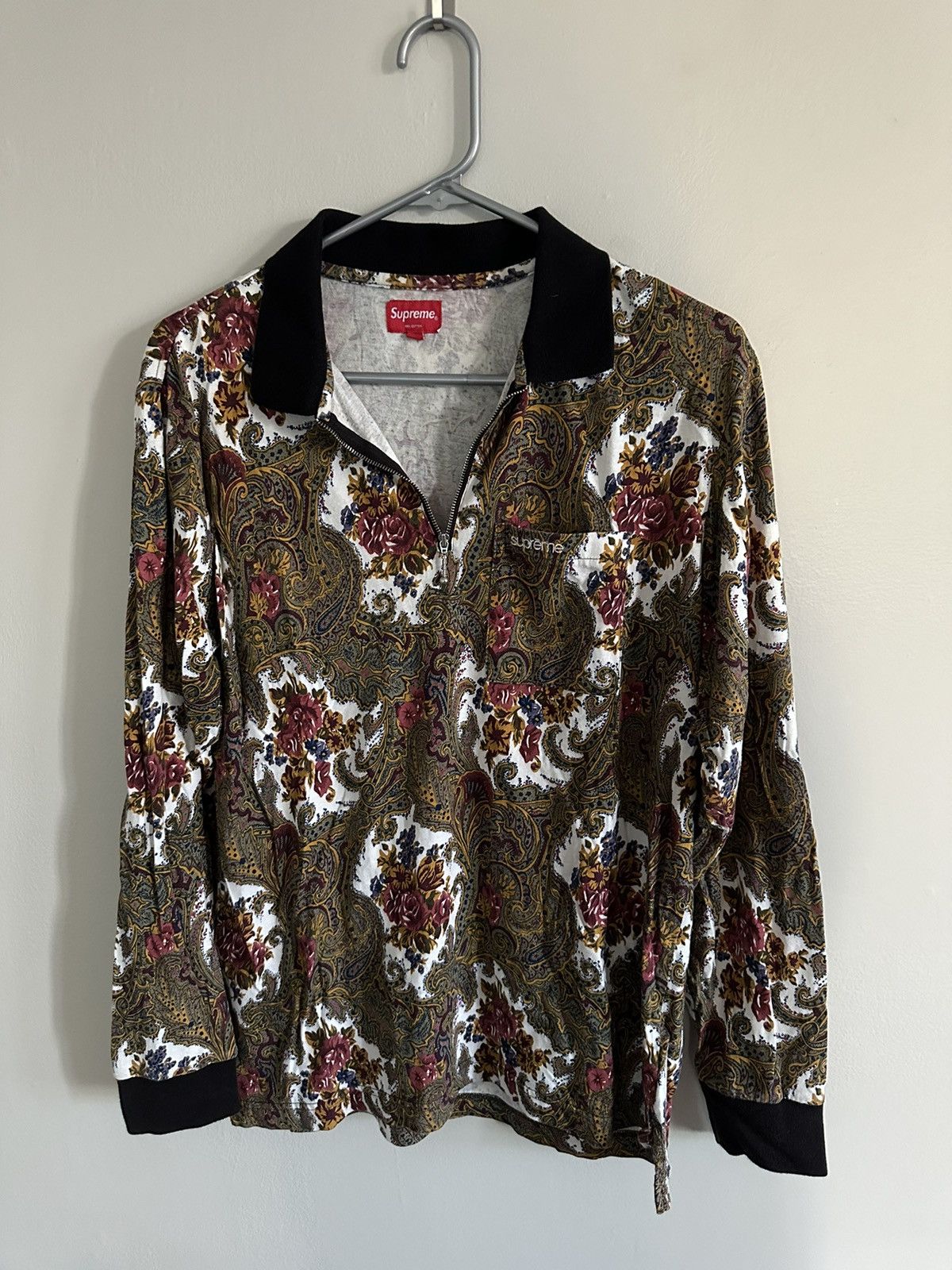 Supreme Paisley Print Long Sleeve 2024 t shirt