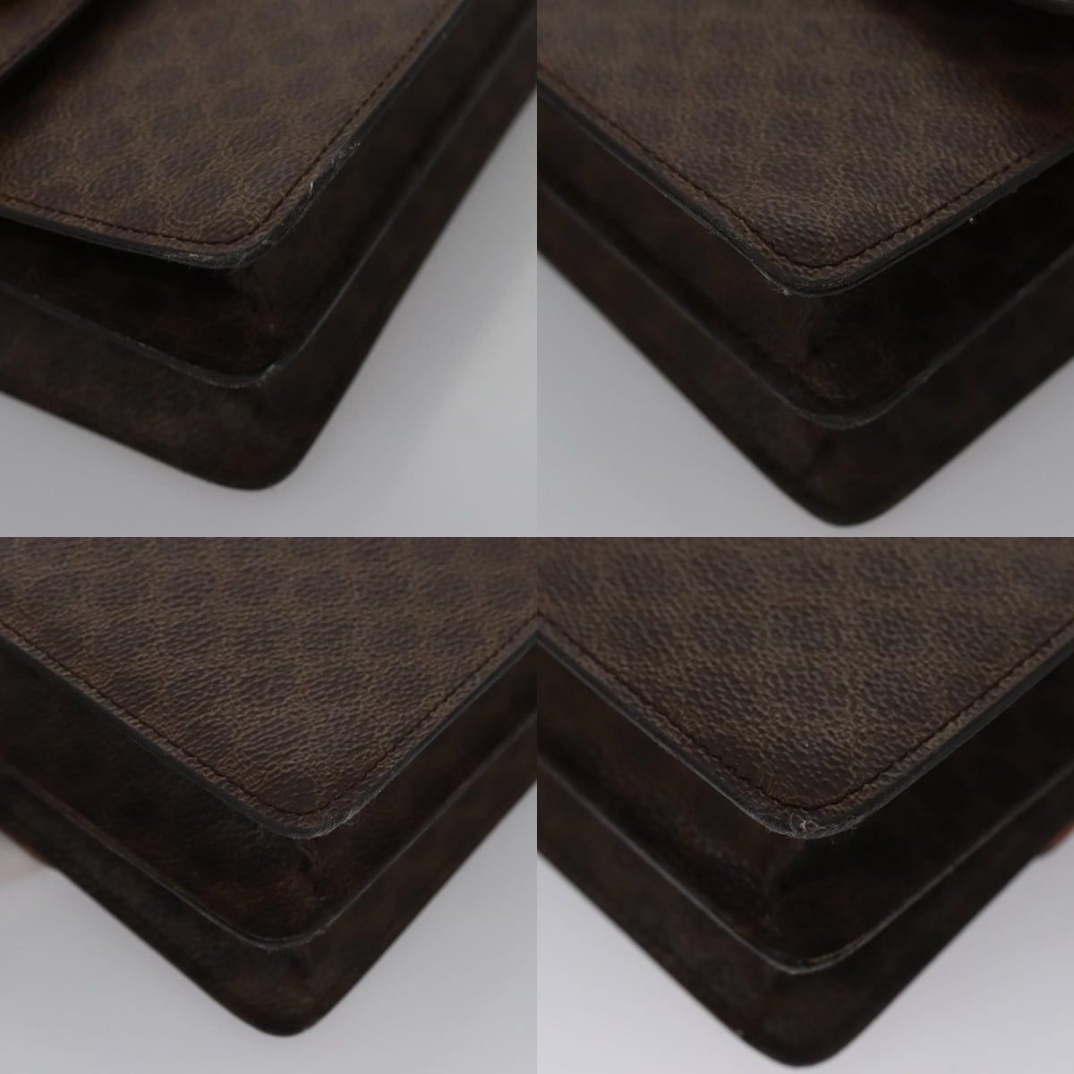 Celine CELINE Macadam Canvas Hand Bag Pvc Leather Brown Gold Size ONE SIZE - 10 Thumbnail