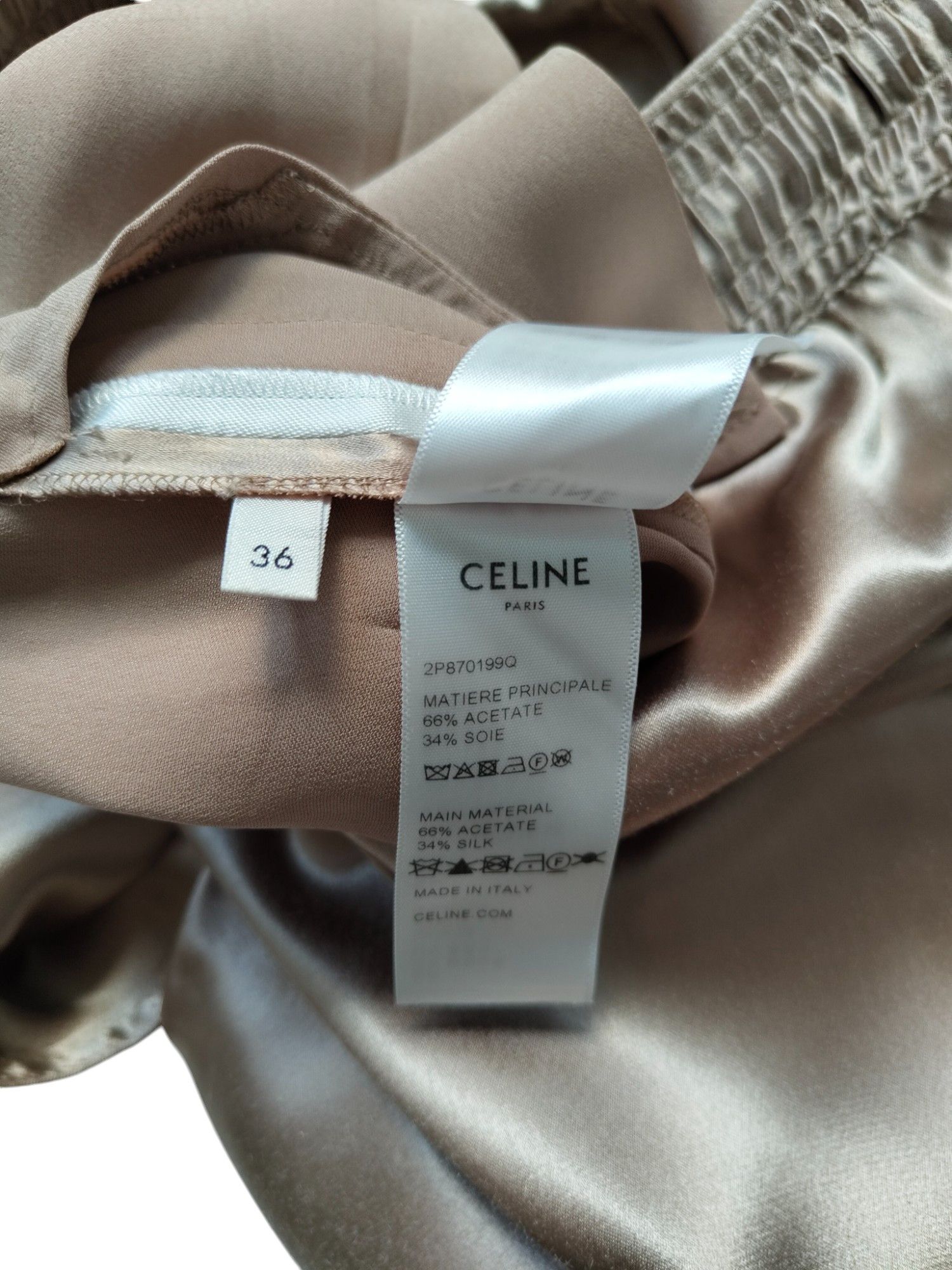 Celine Bronze Shimmering Straight Leg Sweatpants Size 26" / US 2 / IT 38 - 8 Thumbnail