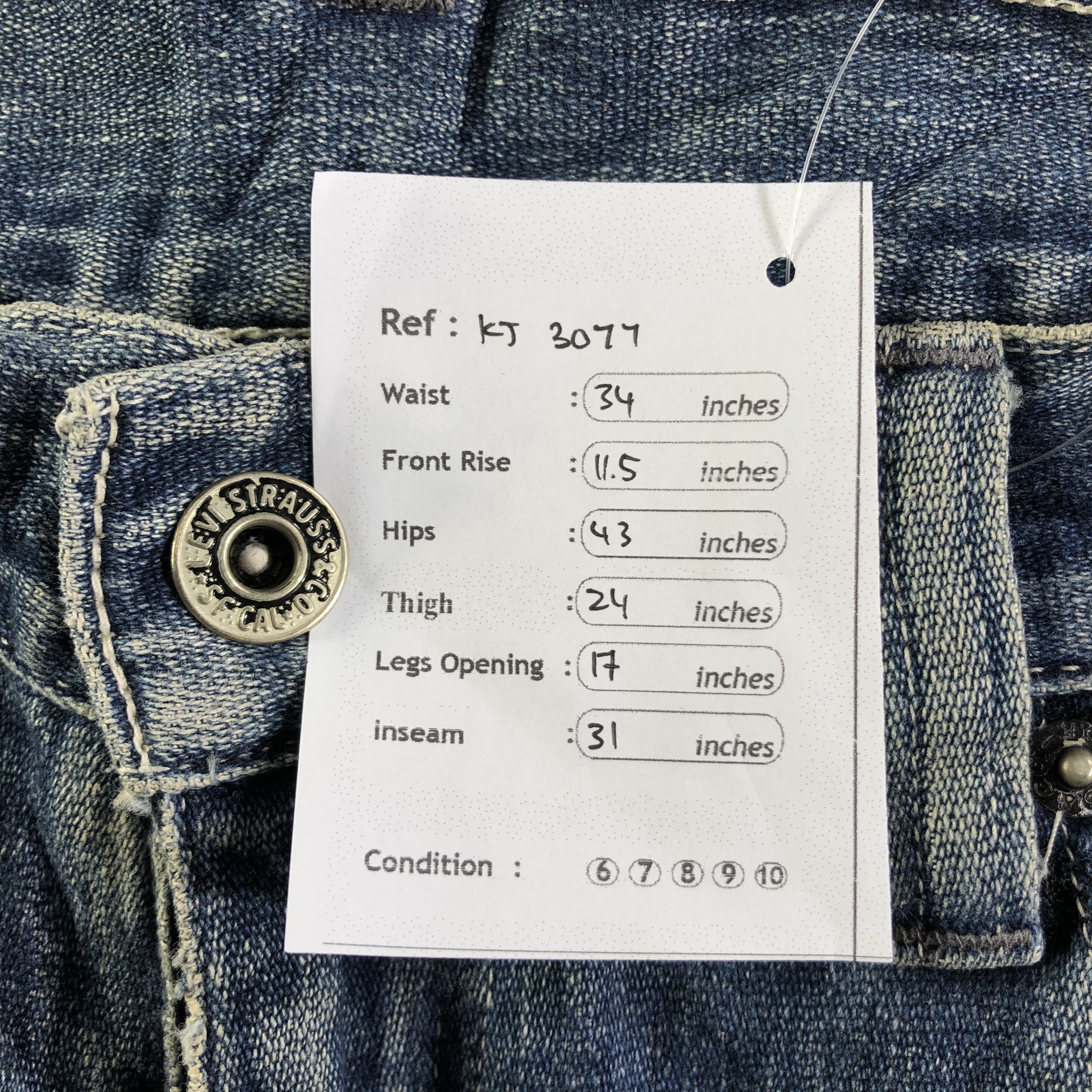 Levi's Vintage Levis 503 Cargo Denim Ripped Jeans KJ3077 Size US 34 / EU 50 - 12 Thumbnail