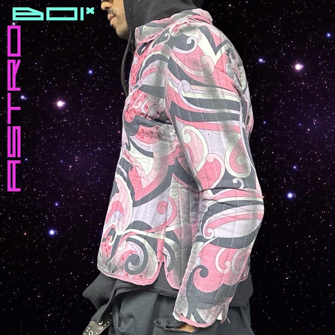 Other × Vintage ASTROBOI* Pink Pucci Print Quilted Jacket - Large Size L / US 10 / IT 46 - 3 Thumbnail