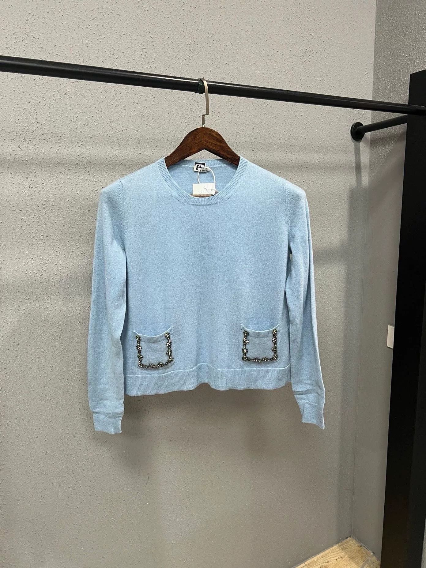 Miu Miu Miumiu Pocket Knitwear with Rhinestones Size M / US 6-8 / IT 42-44 - 1 Thumbnail