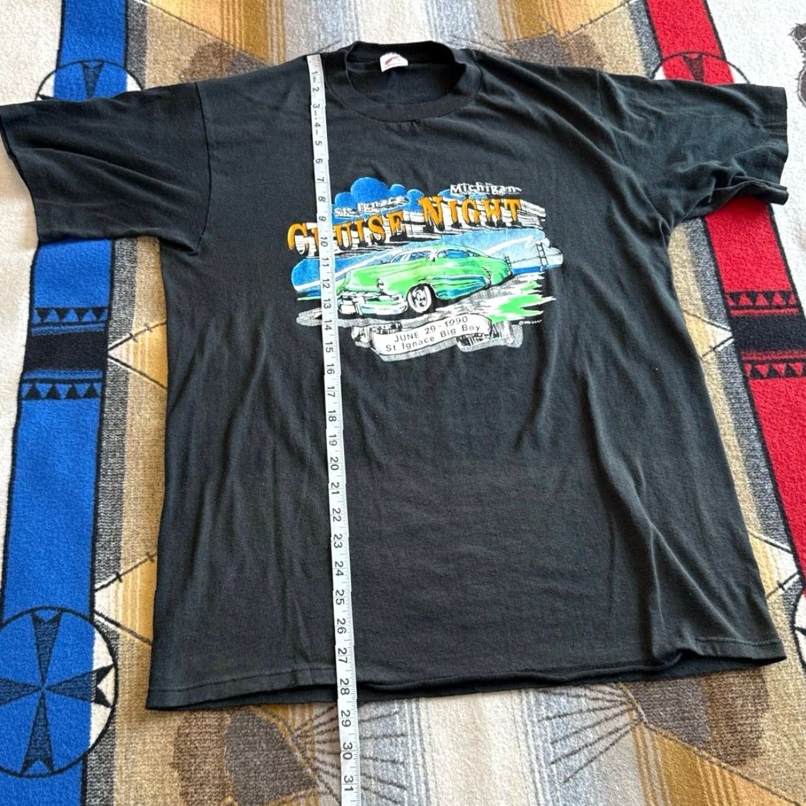 Jerzees VINTAGE 1990 Cruise Night Hot Rod Car T-Shirt Size L Jerzees Men Black 90s Cars Shirt Size US L / EU 52-54 / 3 - 7 Thumbnail