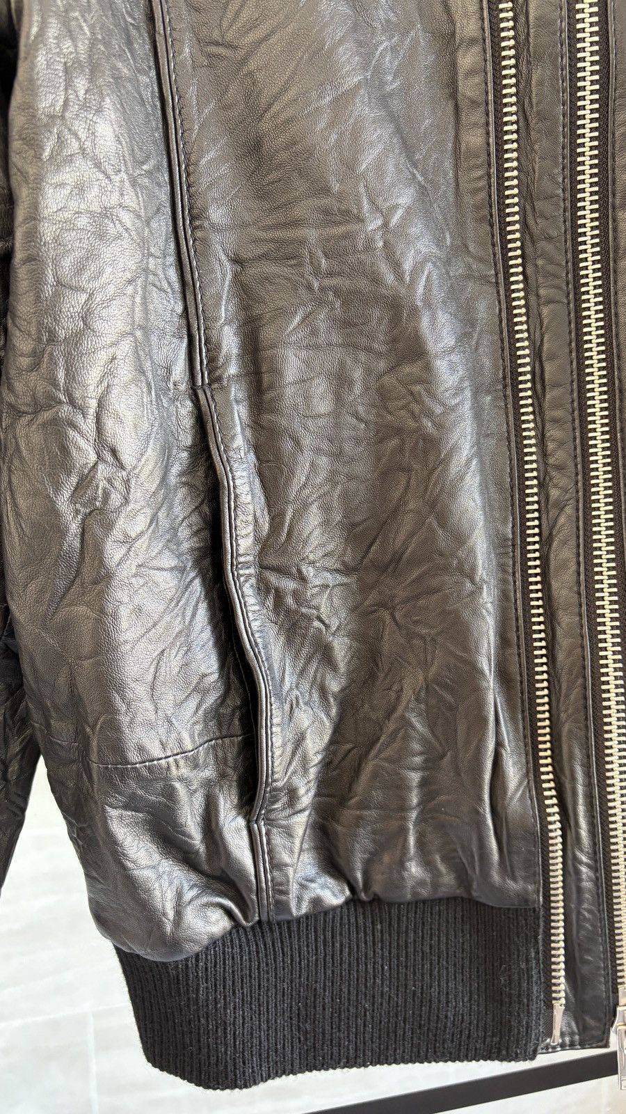 Zadig & Voltaire Zadig & Voltaire 2013 sample Larson Crinkle Leather bomber Size US M / EU 48-50 / 2 - 2 Thumbnail