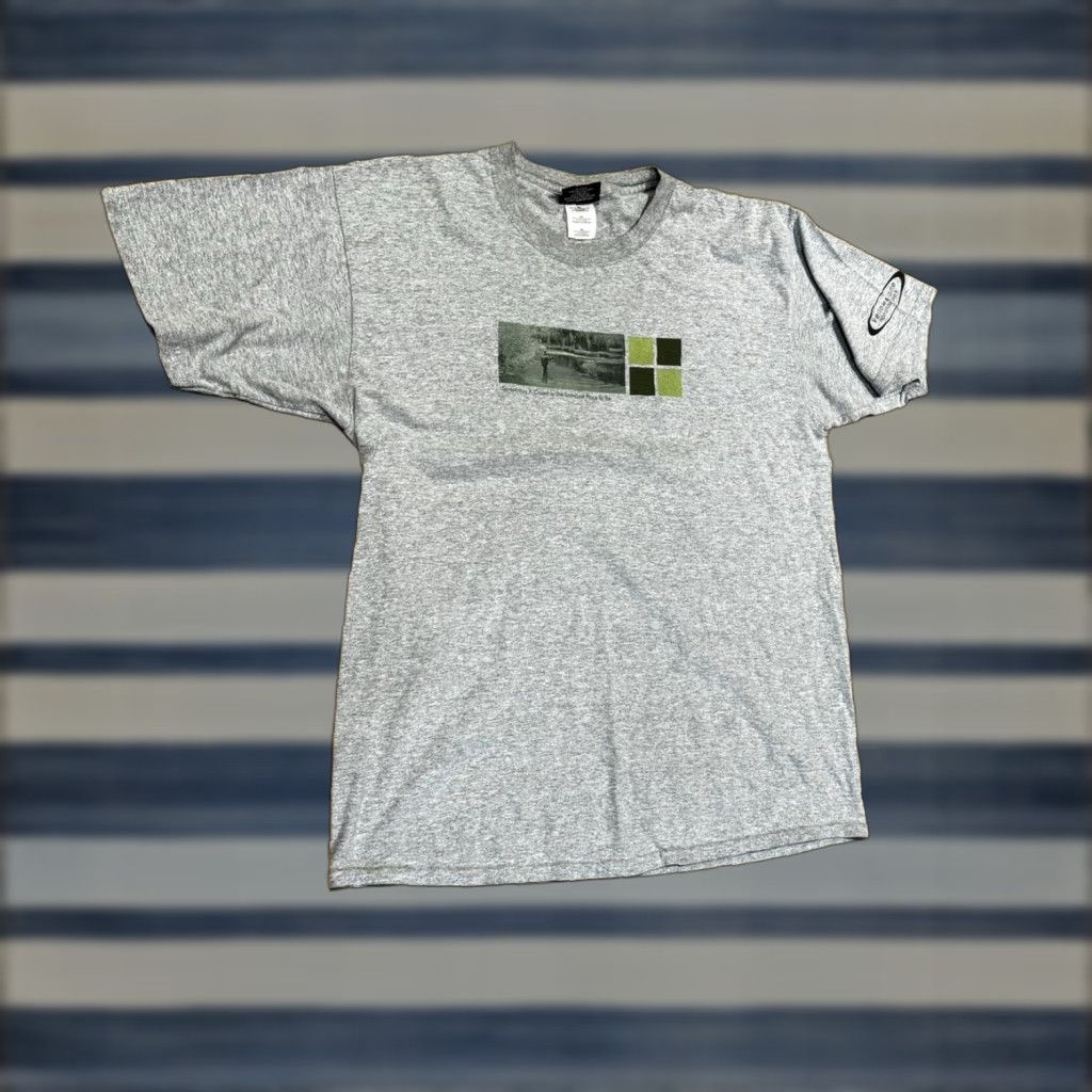 Vintage VINTAGE Huge Sport Fishing Yellowstone National Park Y2K Heather Gray Shirt XL Size US XL / EU 56 / 4 - 1 Thumbnail