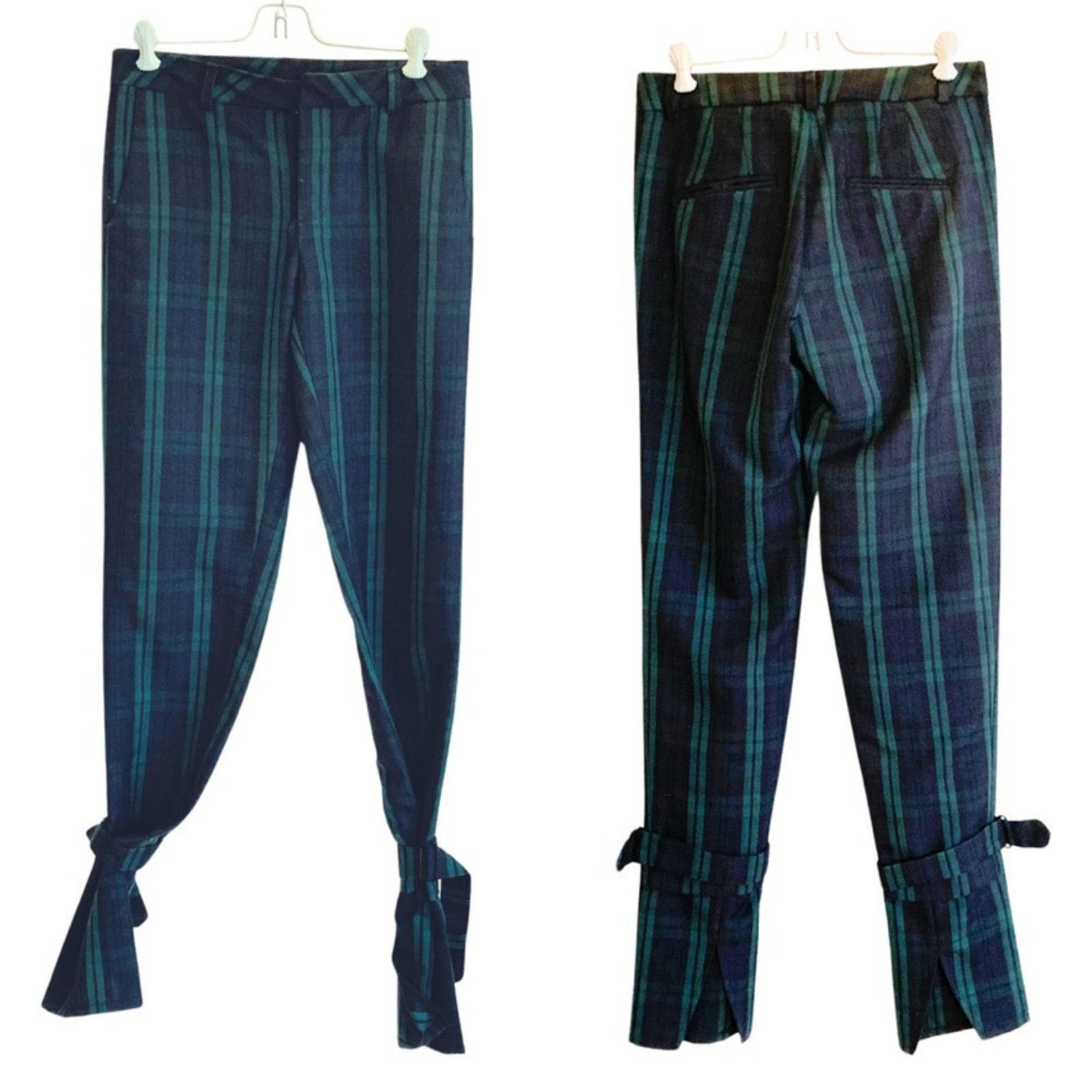 Vintage Y2k Tartan Trousers NWOT, Belt Ankle, Size Medium Size 26" / US 2 / IT 38 - 2 Thumbnail