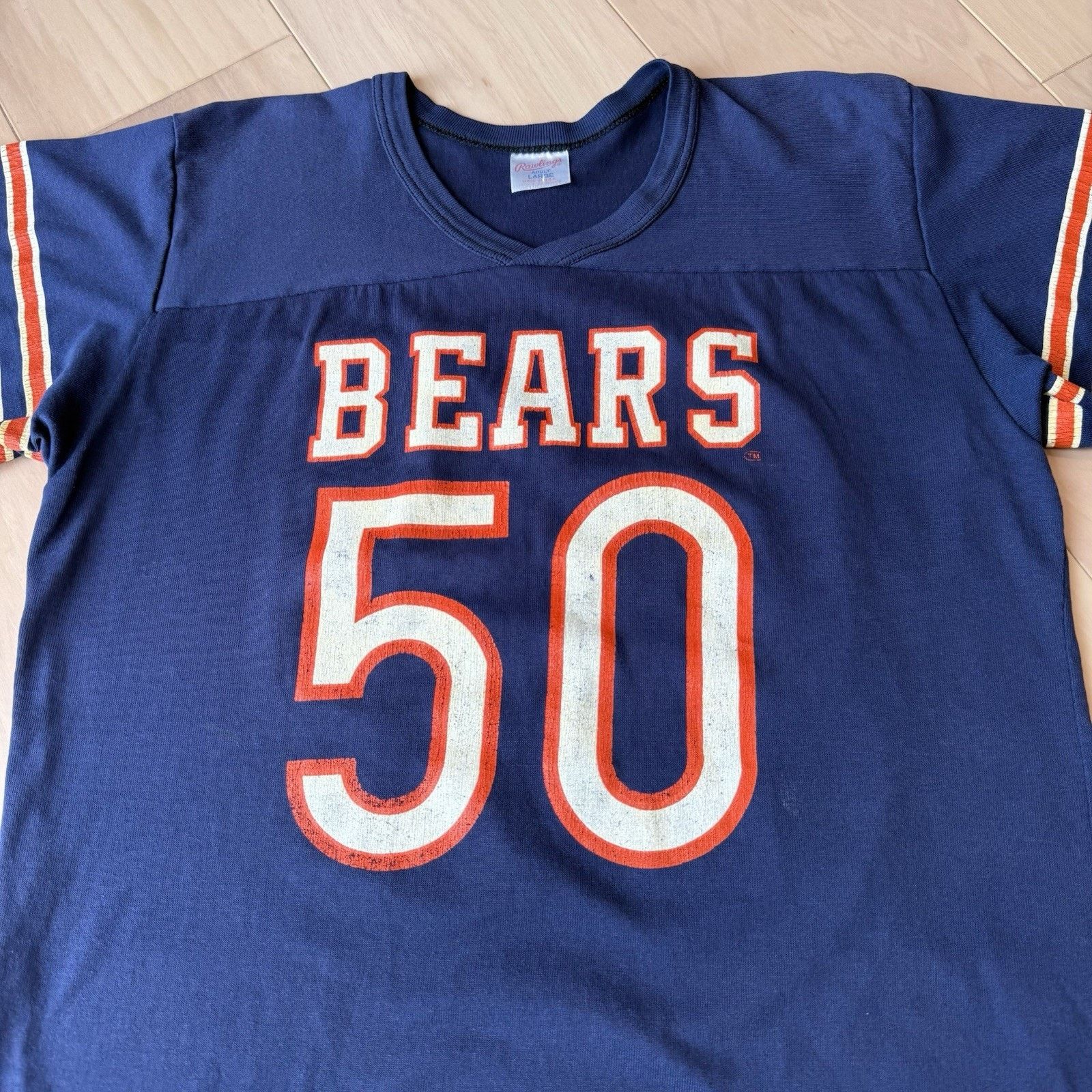 NFL × Vintage Vintage Chicago Bears Shirt L Navy 80s NFL Mike Singletary Size US L / EU 52-54 / 3 - 3 Thumbnail