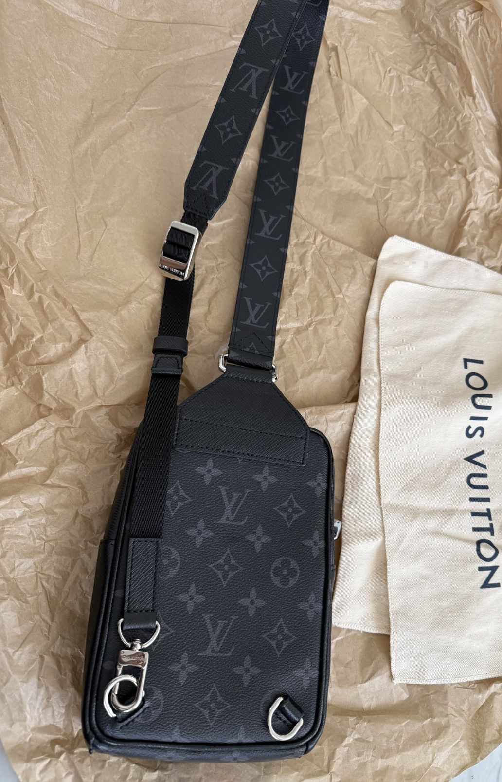 Louis Vuitton Louis Vuitton Outdoor Slingbag Taigarama Black M30741 Size ONE SIZE - 4 Thumbnail