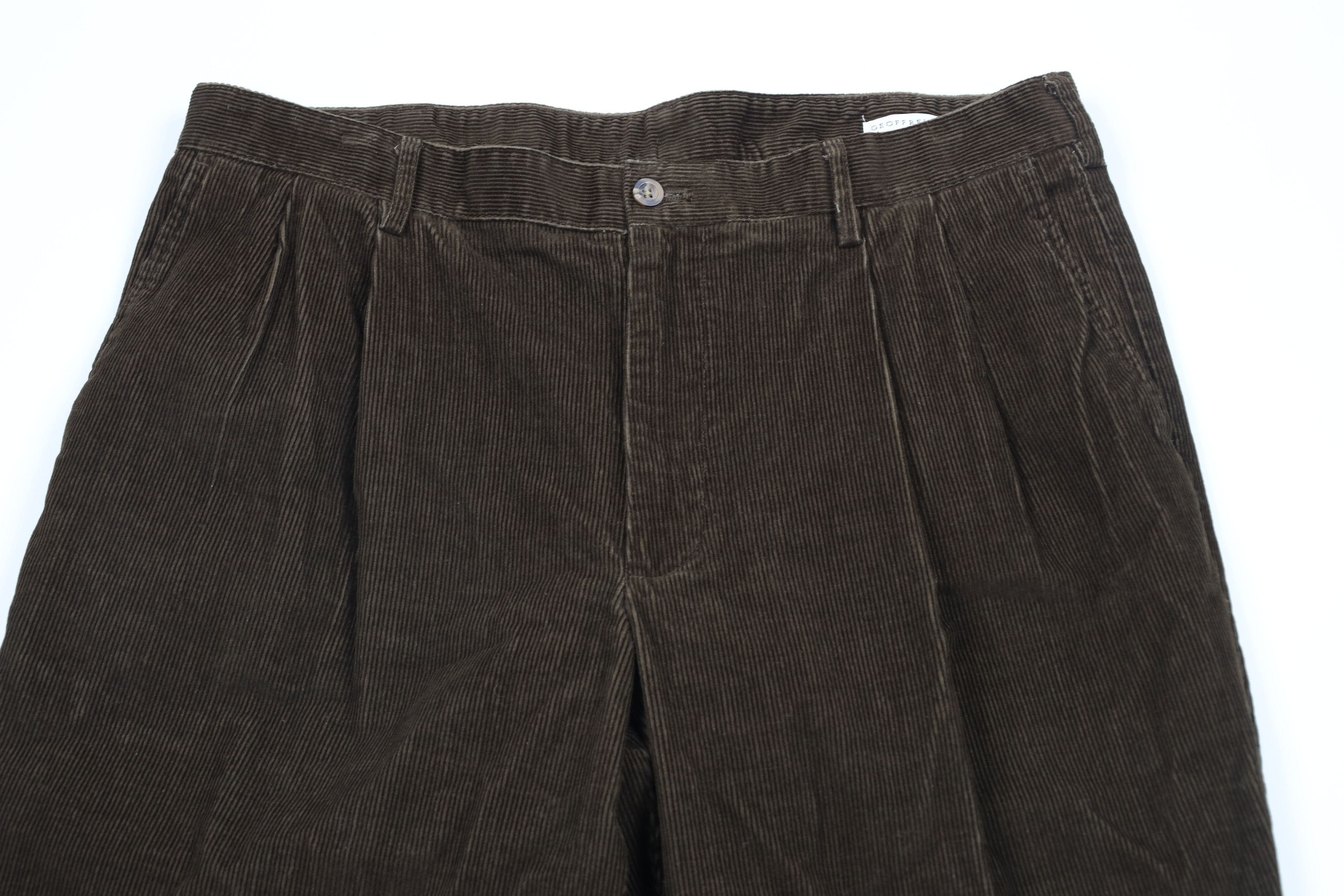 Vintage Vintage 90s Streetwear Pleated Wide Leg Corduroy Chino Pants Size US 36 / EU 52 - 2 Thumbnail