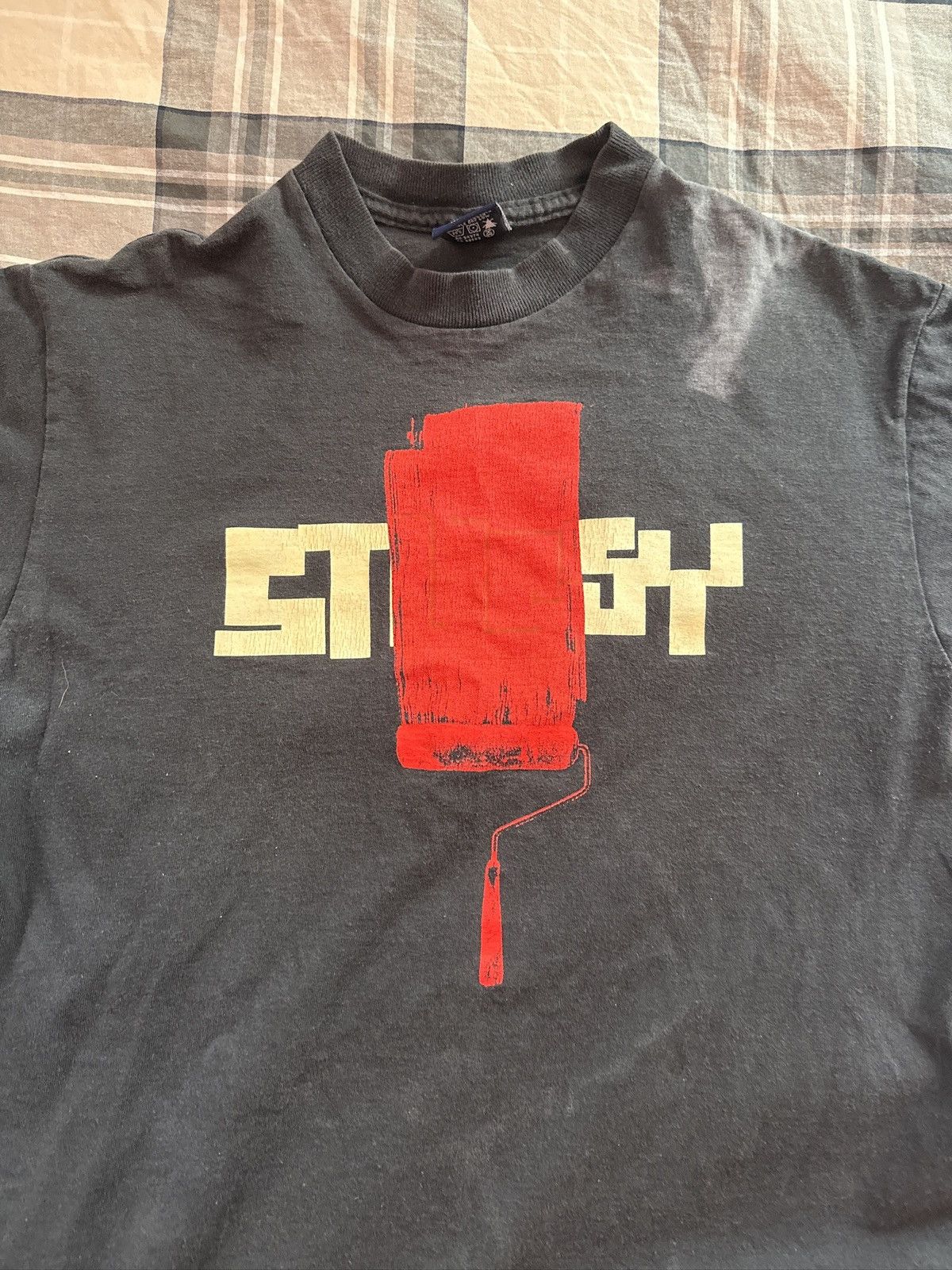 Stussy Stussy Black Paint T-Shirt Size US M / EU 48-50 / 2 - 2 Thumbnail