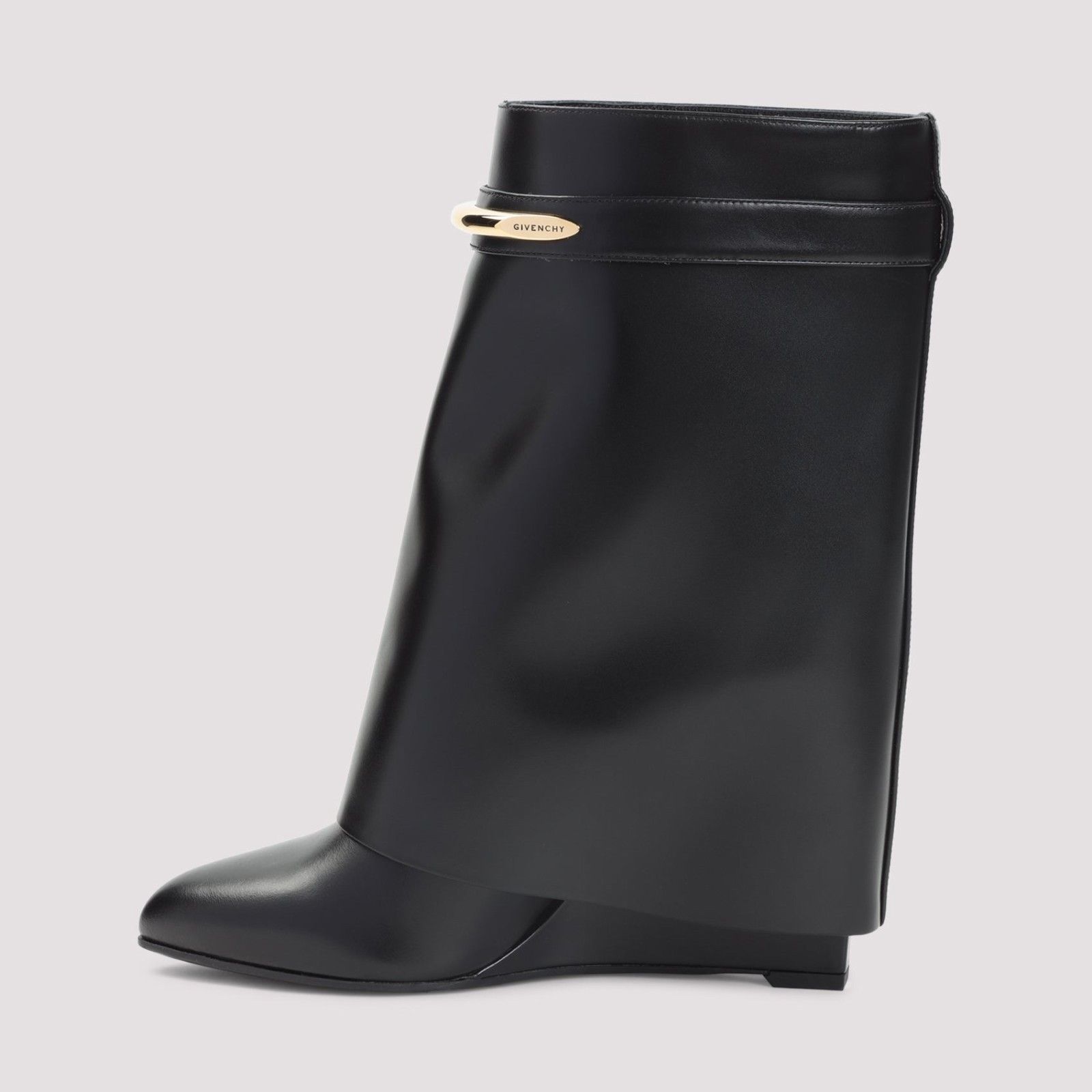 Givenchy GIVENCHY Shark Pinch Black Leather Heel Boots New & Authenti Size US 9.5 / IT 39.5 - 3 Thumbnail