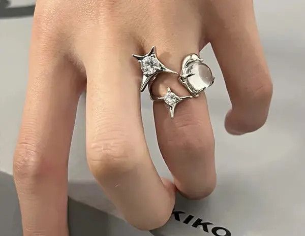 Jewelry Mizuki x Kazue 3 Opal Stone Adjustable Ring Size ONE SIZE - 3 Thumbnail
