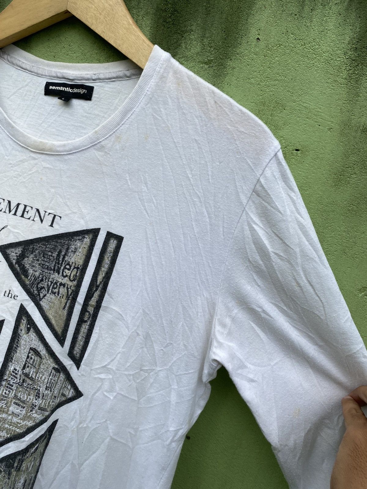 semanticdesign Semanticdesign Long Sleeve Modern Geometric Newspaper Tee Size US L / EU 52-54 / 3 - 4 Thumbnail
