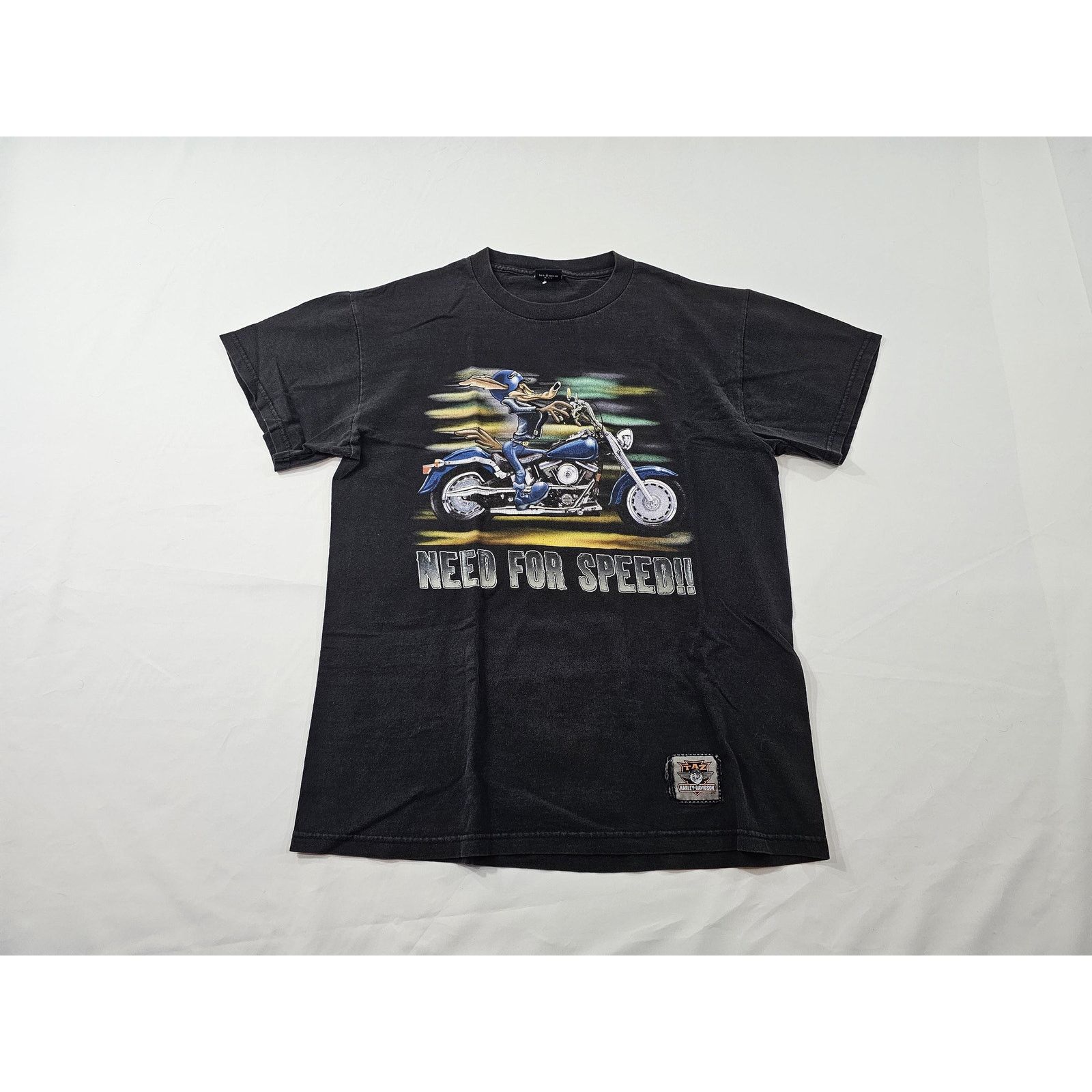 Harley Davidson 90s Harley Davidson Wile E Coyote Motorcycle Black Shirt L Size US L / EU 52-54 / 3 - 1 Thumbnail