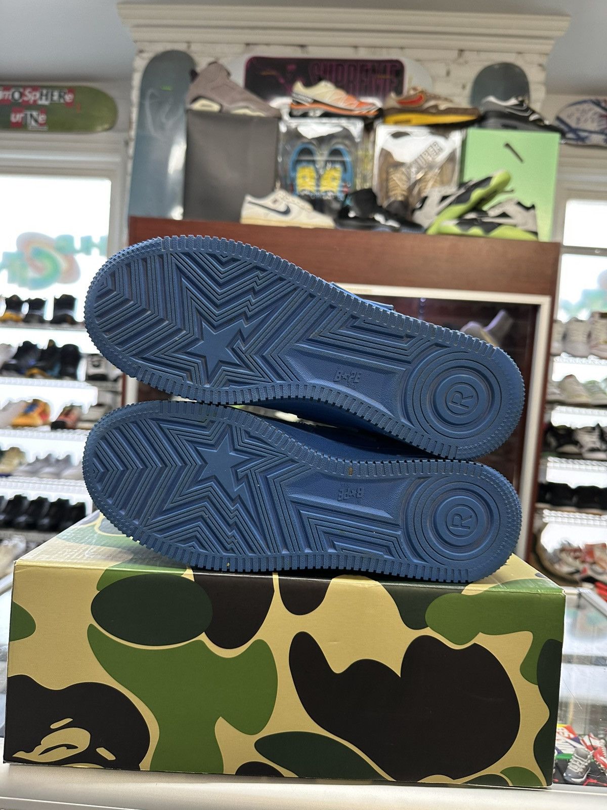 Bape Bape Bapesta Hi (Blue) Size US 9.5 / EU 42-43 - 5 Thumbnail