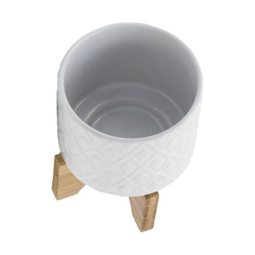 Designer × Homemade 5" DIAMOND PLANTER W/ STAND, WHITE Size US L / EU 52-54 / 3 - 5 Thumbnail