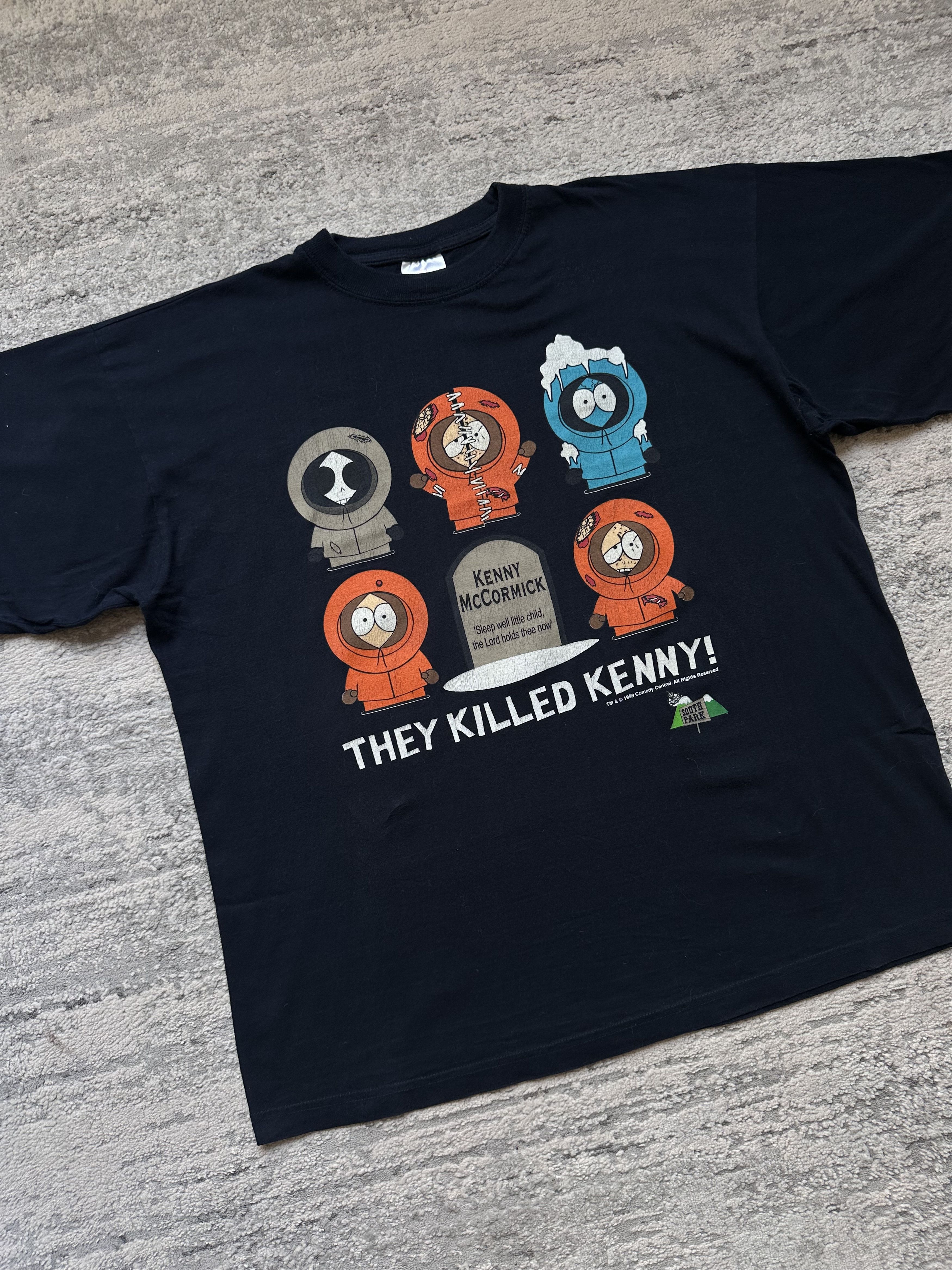 Vintage South Park They Killed Kenny 1999 vintage t shirt Size US XL / EU 56 / 4 - 2 Thumbnail