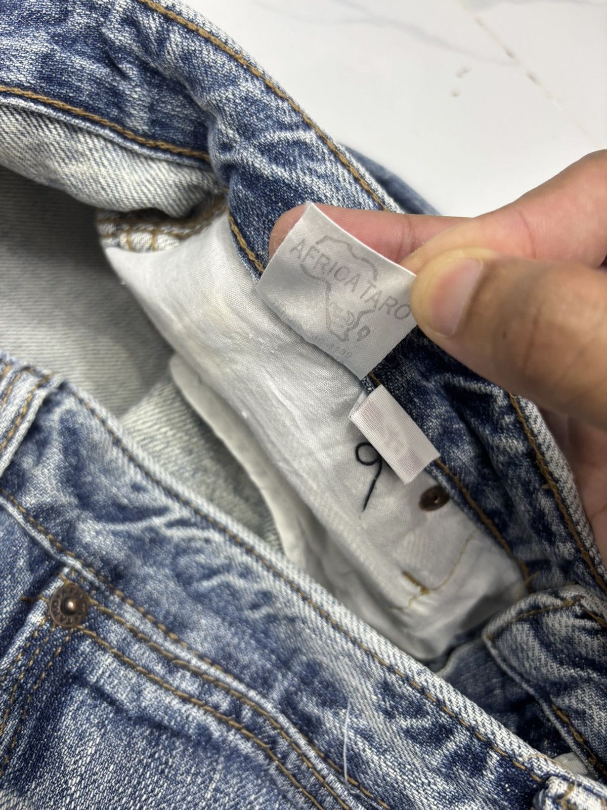 Beauty Beast × Hysteric Glamour AFT Japan Flare Jeans Bootcut Distressed Denim Size 31" - 12 Thumbnail