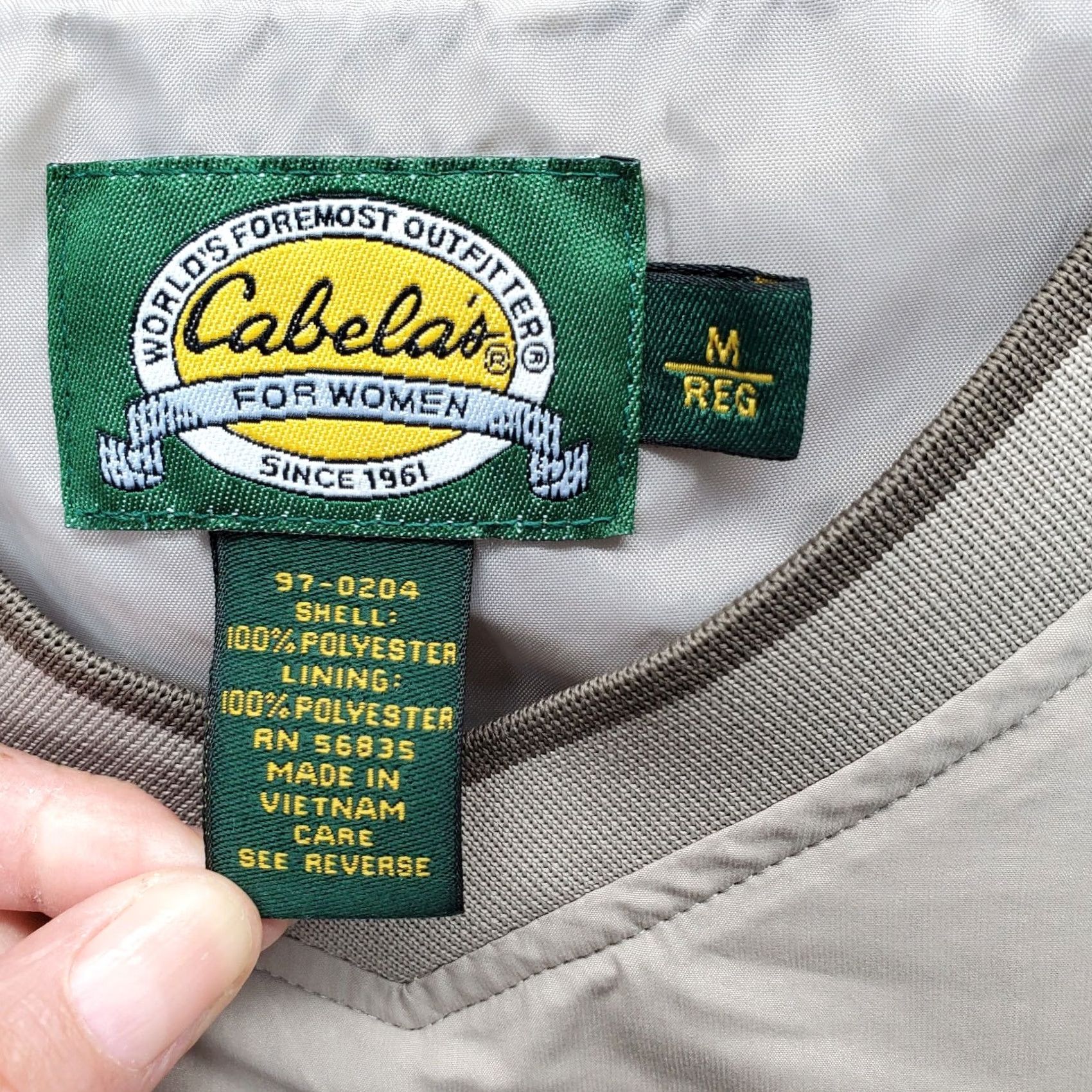 Vintage Cabela's Fishing Rain Jacket Mens M Brown Performance Windbreaker Ribbed V-Neck Size US M / EU 48-50 / 2 - 5 Thumbnail