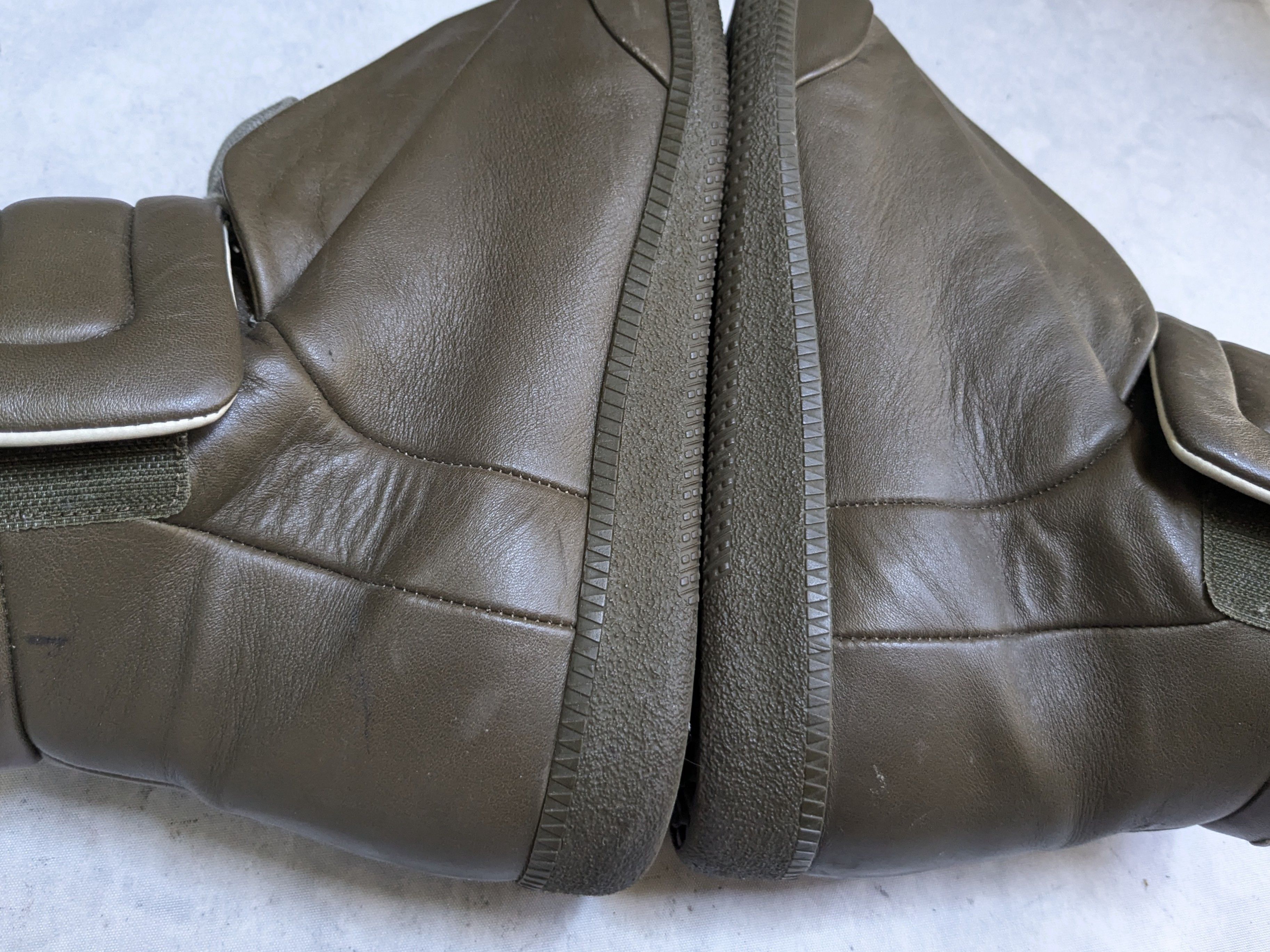 Maison Margiela Maison Margiela Future Olive Green 10 43 Leather High Tops Size US 10 / EU 43 - 13 Thumbnail