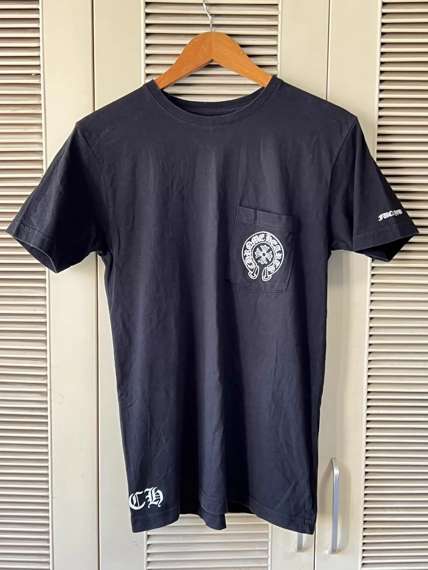 Chrome Hearts CHROME HEARTS Black Embroidered Logo Short Sleeve Tee M Size US M / EU 48-50 / 2 - 2 Thumbnail