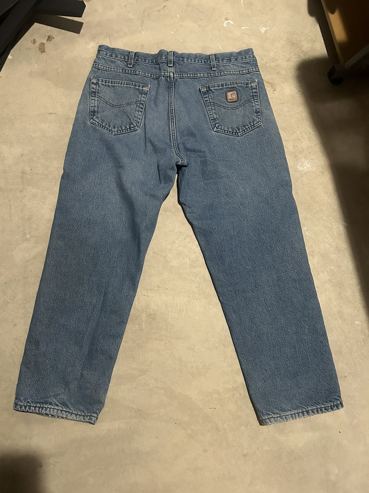 Carhartt × Vintage Vintage Carhartt Flannel Lined Blue Jeans Size US 36 / EU 52 - 2 Thumbnail