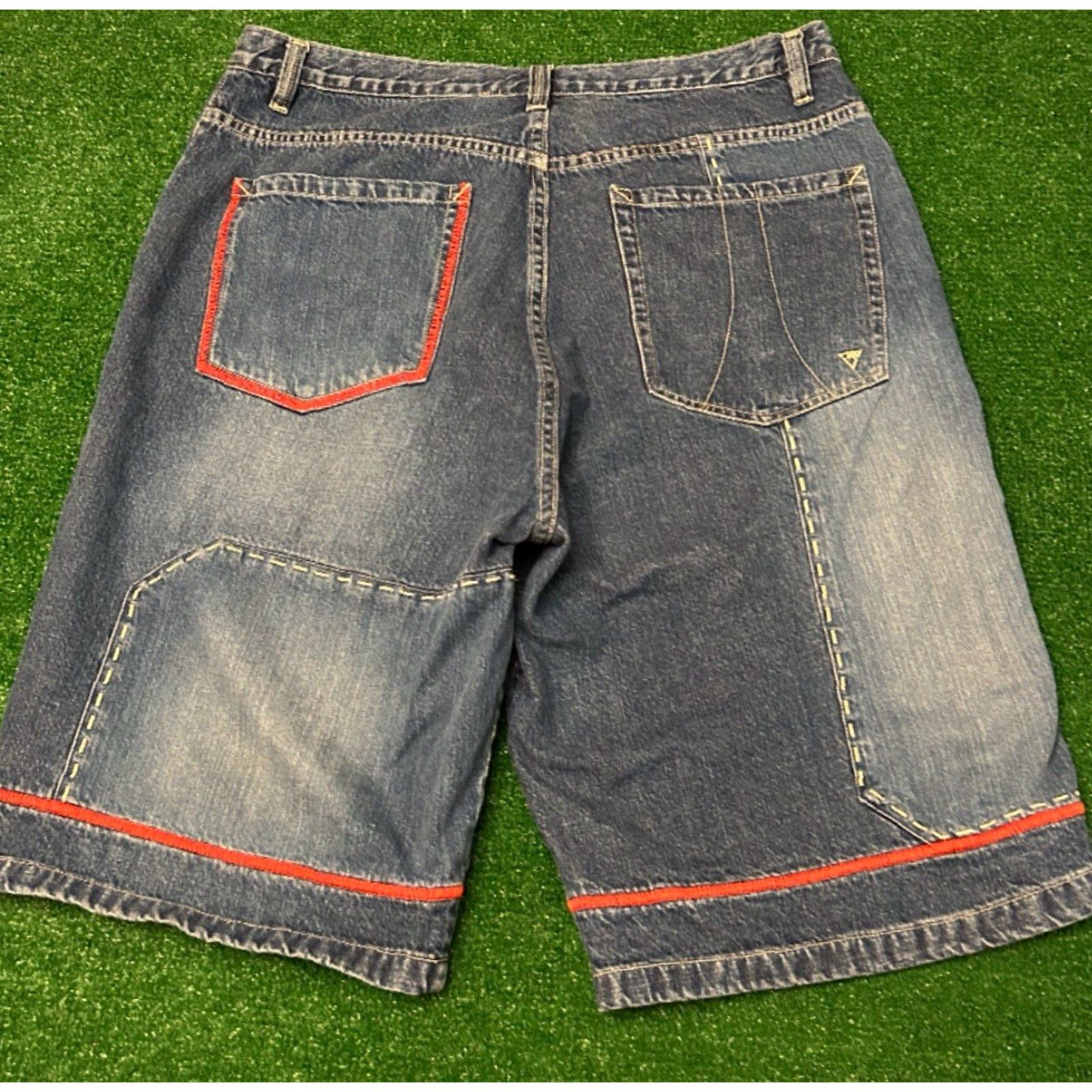 Vintage VINTAGE Vokal JNCO Baggy Hip Hop Skater Grunge Jeans Shorts Mens 40 Jorts Blue Dark Pockets Logo Size US 40 / EU 56 - 5 Thumbnail