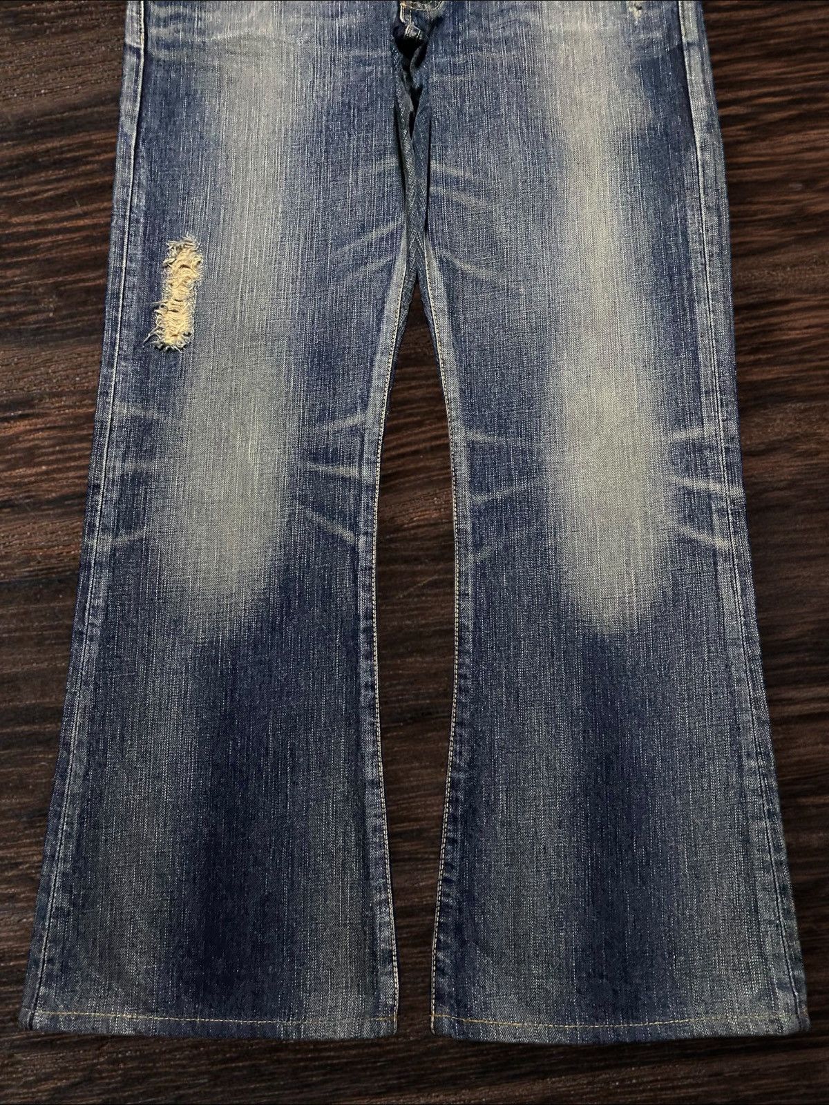 Junya Watanabe Vintage Japanese Brand Edwin 503 Mud Wash Distressed Flare Size US 33 - 5 Thumbnail