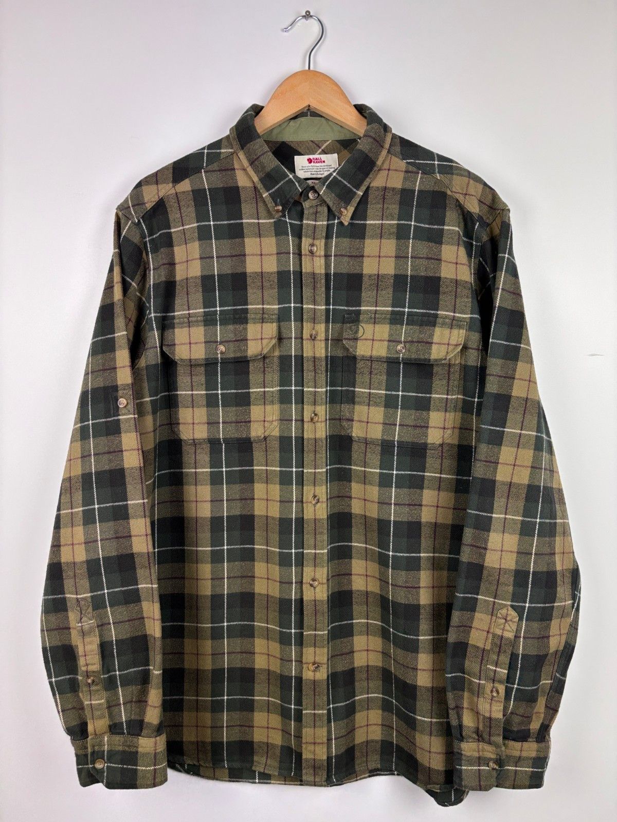 Fjallraven Fjallraven Singi Heavy Flannel Shirt Cotton Green Yellow 2XL Size US XXL / EU 58 / 5 - 1 Thumbnail