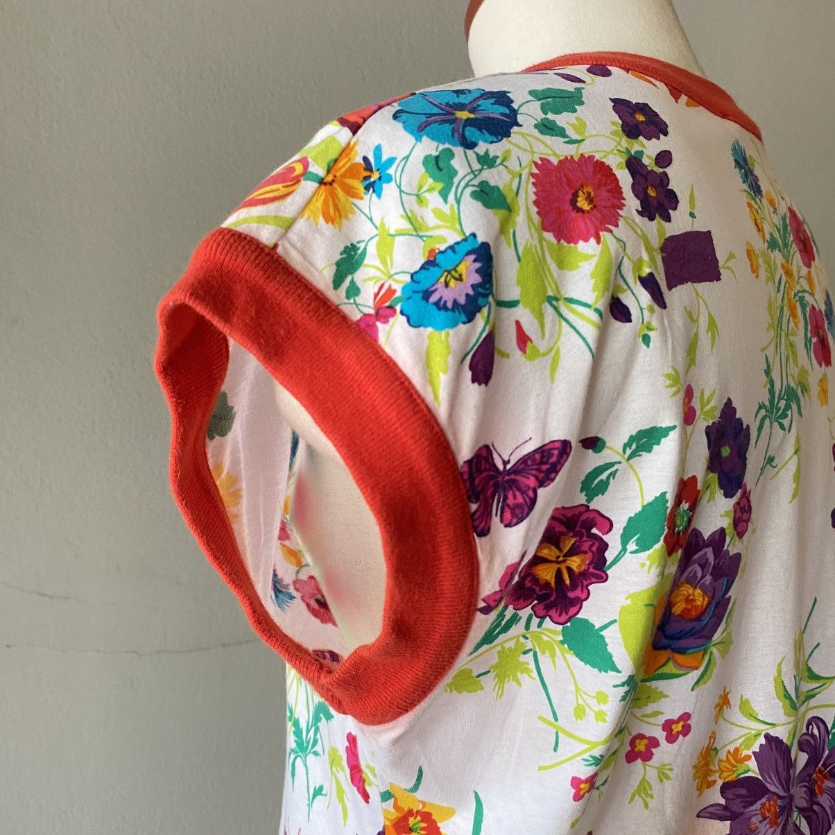 Gucci GUCCI Floral Tee with Red Trim & Bow Size M / US 6-8 / IT 42-44 - 14 Thumbnail