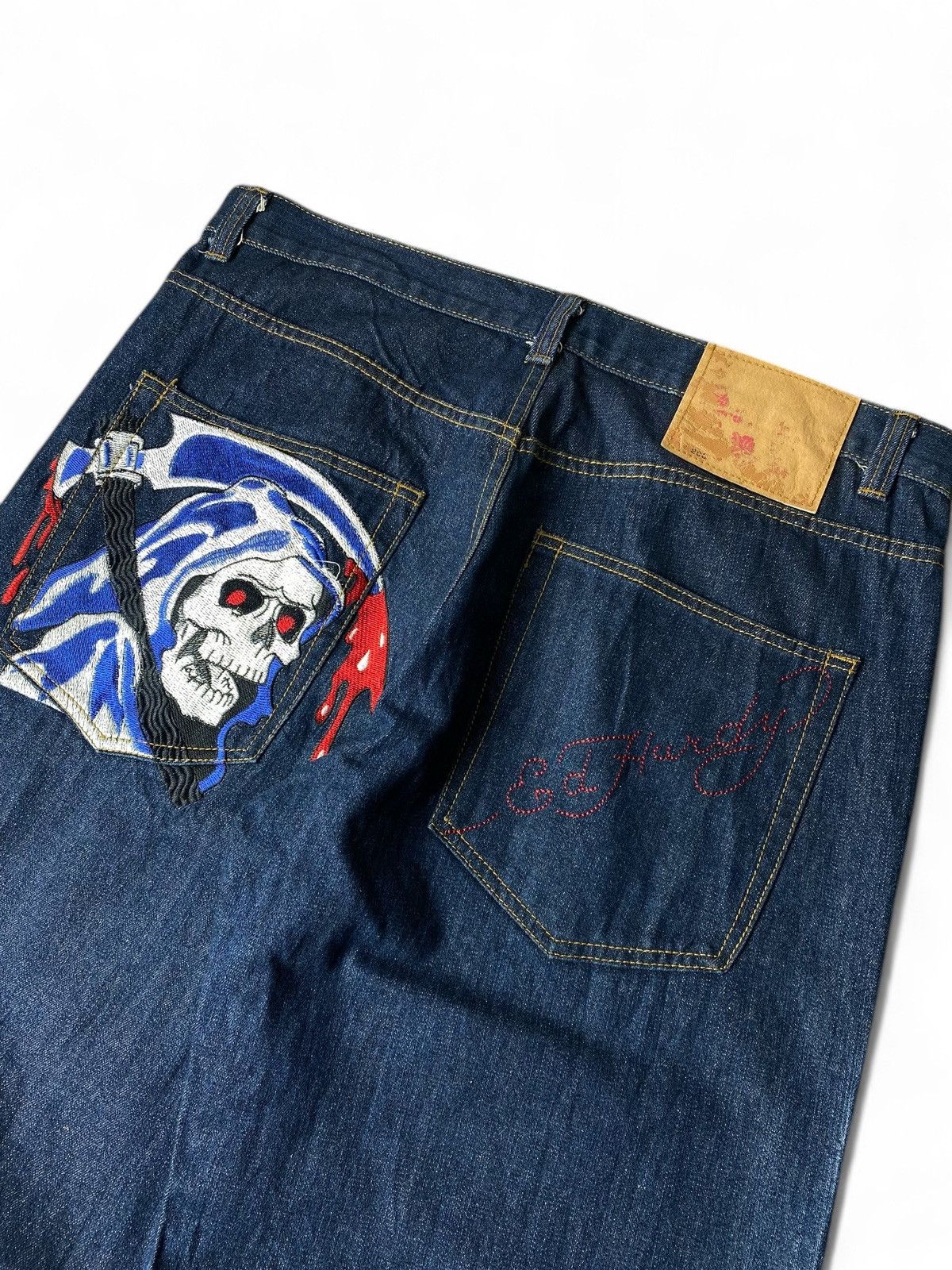 Ed Hardy 🚨CYBER WEEK🚨 Don Ed Hardy embroidery baggy denim pants Size US 40 / EU 56 - 5 Thumbnail
