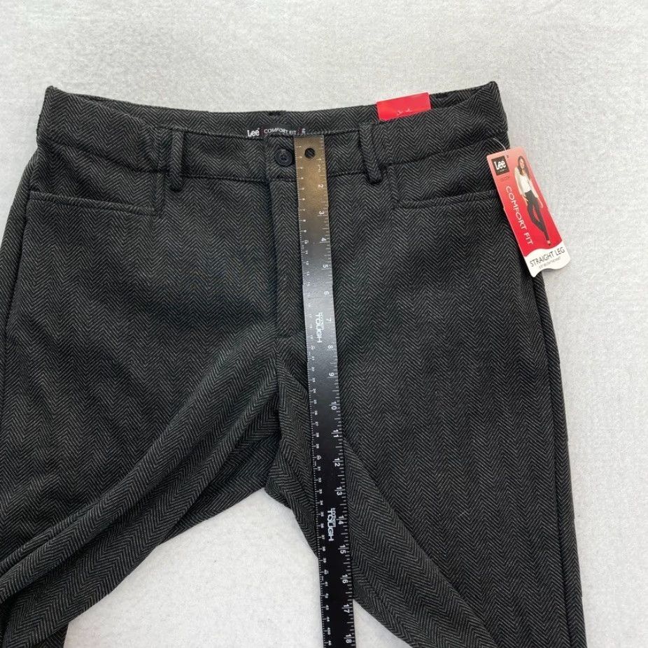 Lee Lee Comfort Fit Pants Women's 16 Short Gray Knit Stretch Fabric Straight Leg NWT Size 38" / US 16 / IT 52 - 7 Thumbnail