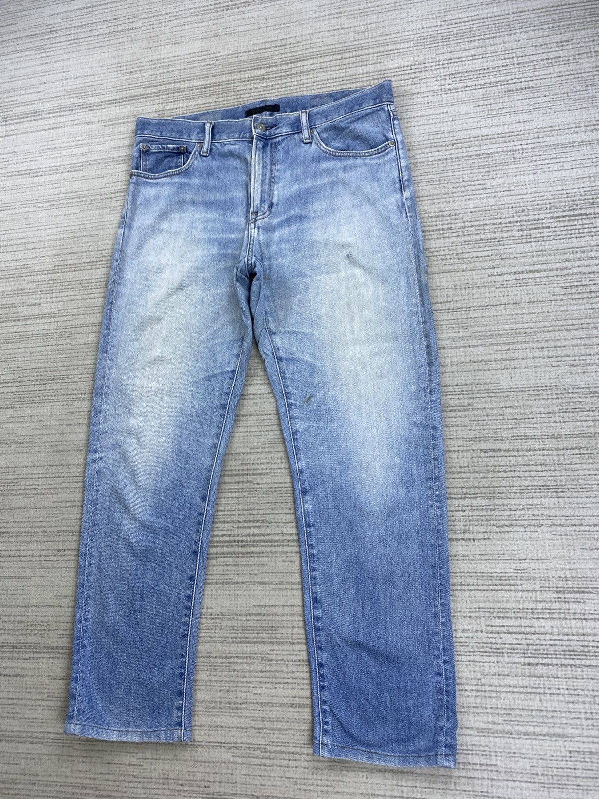 Japanese Brand × Uniqlo × Vintage Vintage Uniqlo Wash Blue Denim Pants Size US 36 / EU 52 - 4 Thumbnail