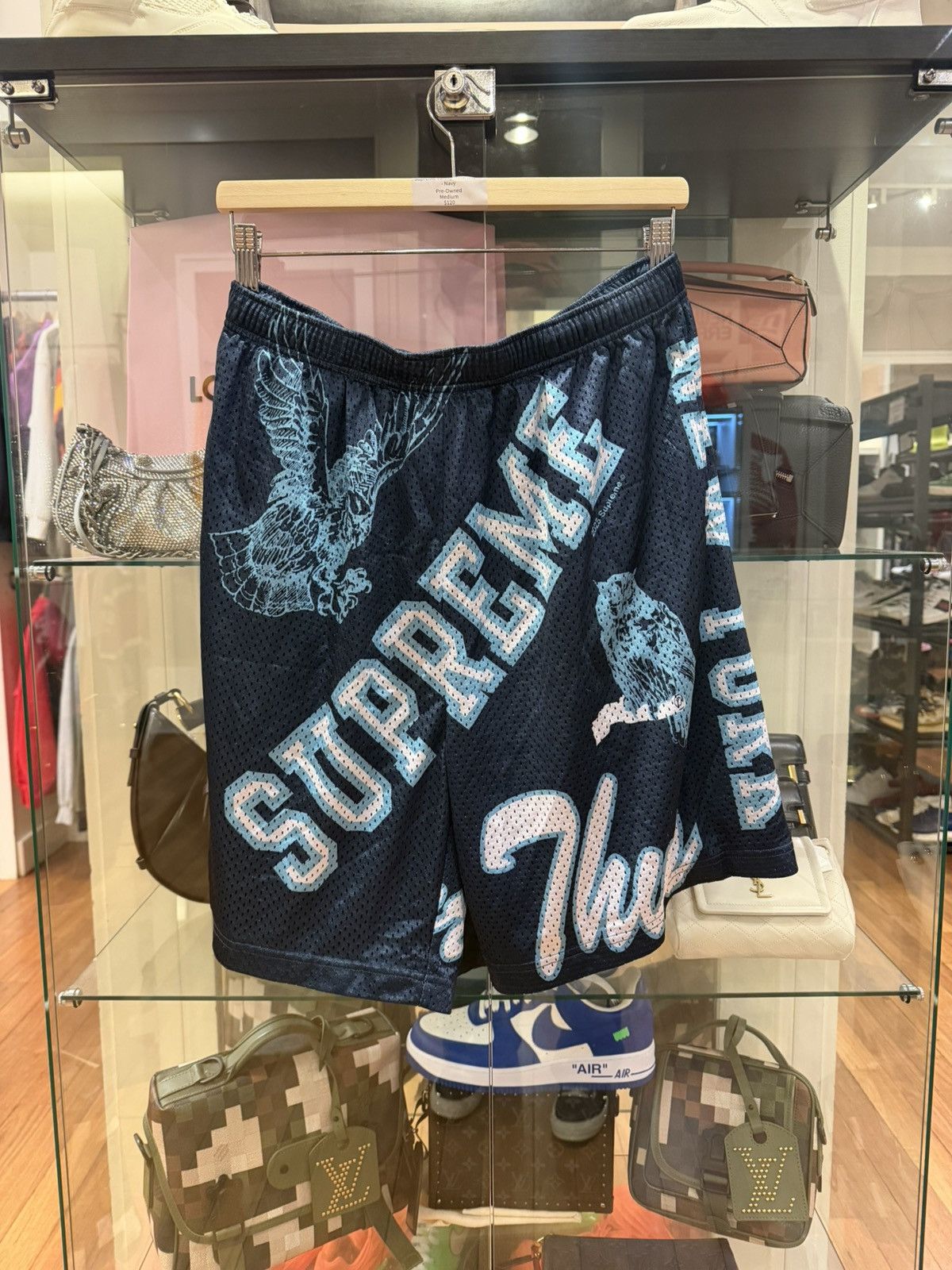 Supreme Supreme Varisty Mesh Shorts - Navy Size US 30 / EU 46 - 1 Thumbnail