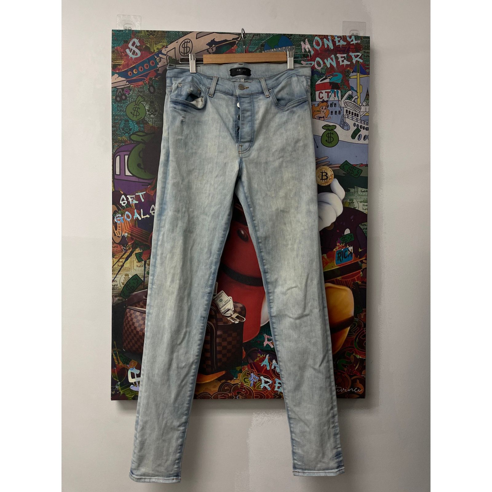 Amiri Amiri Plain Light Wash Blue Jeans Size US 34 / EU 50 - 1 Thumbnail